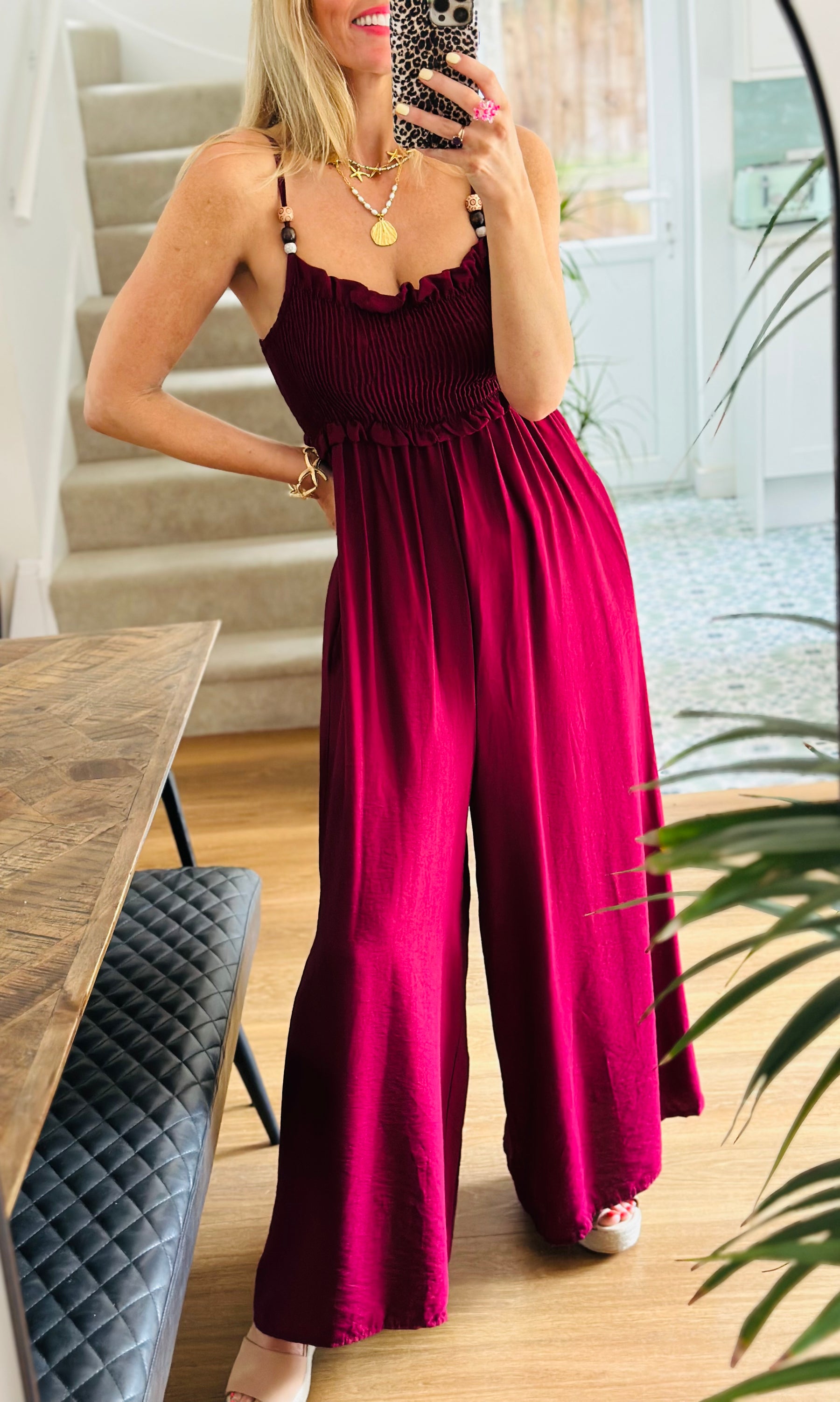 Beaded detail Jumpsuit