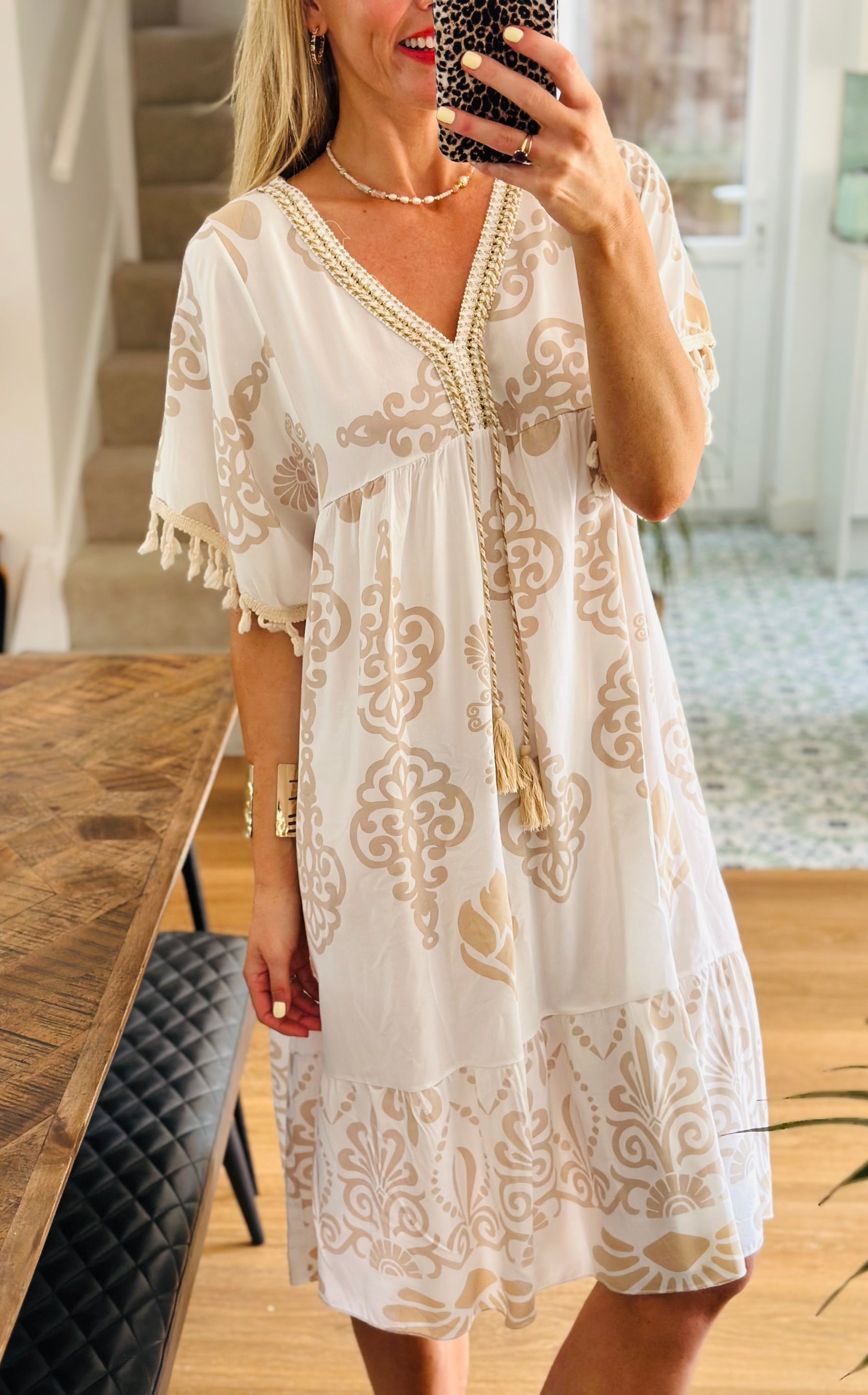 Tassel Sleeve Dress