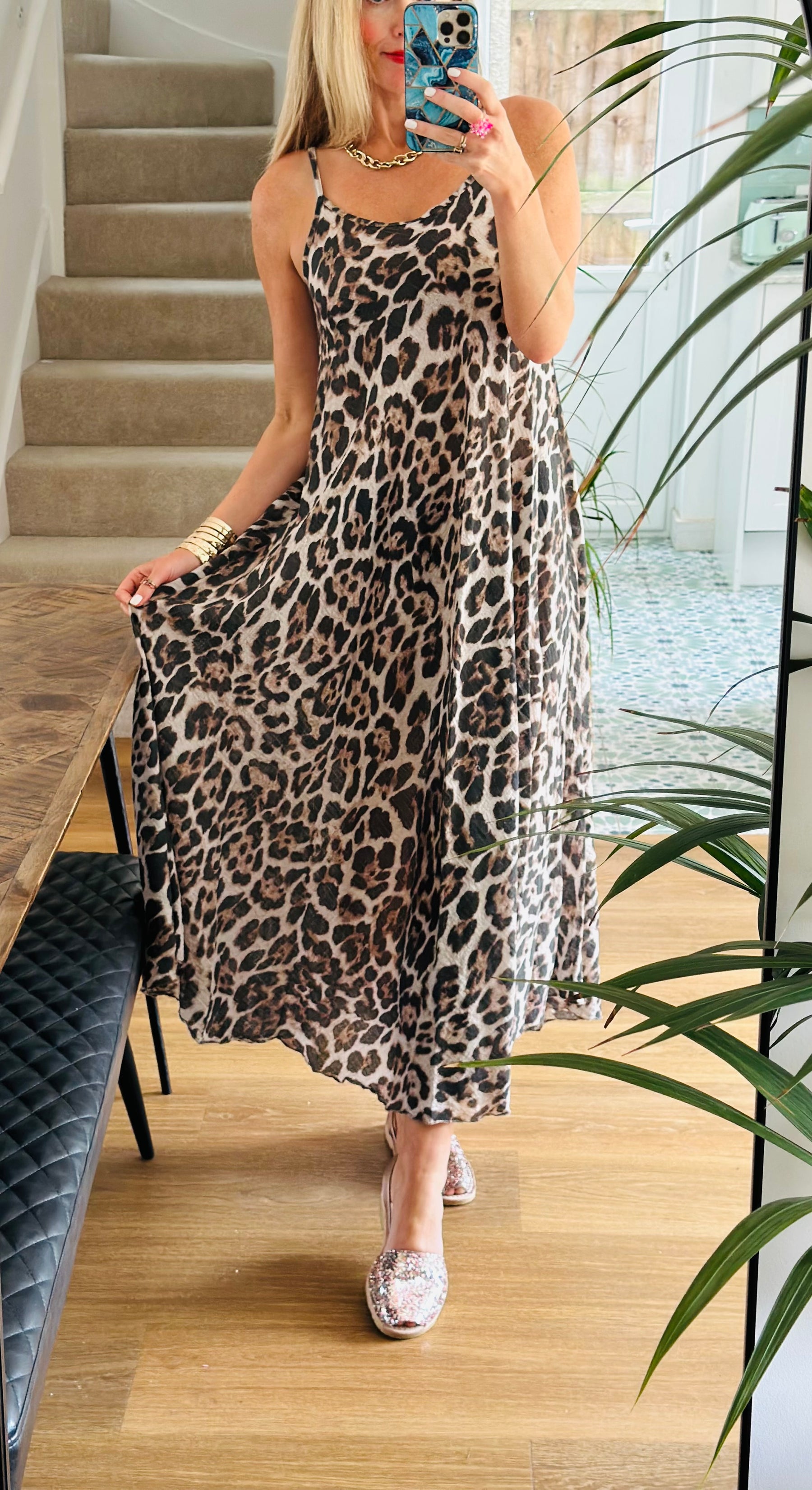 Leopard Print Maxi Dress
