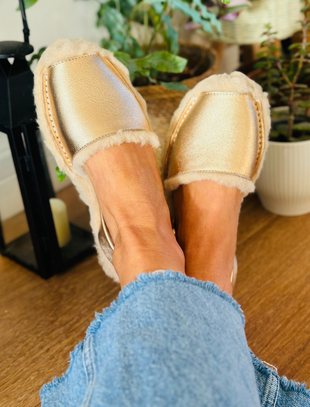 Gold Leather Palmaira Snug