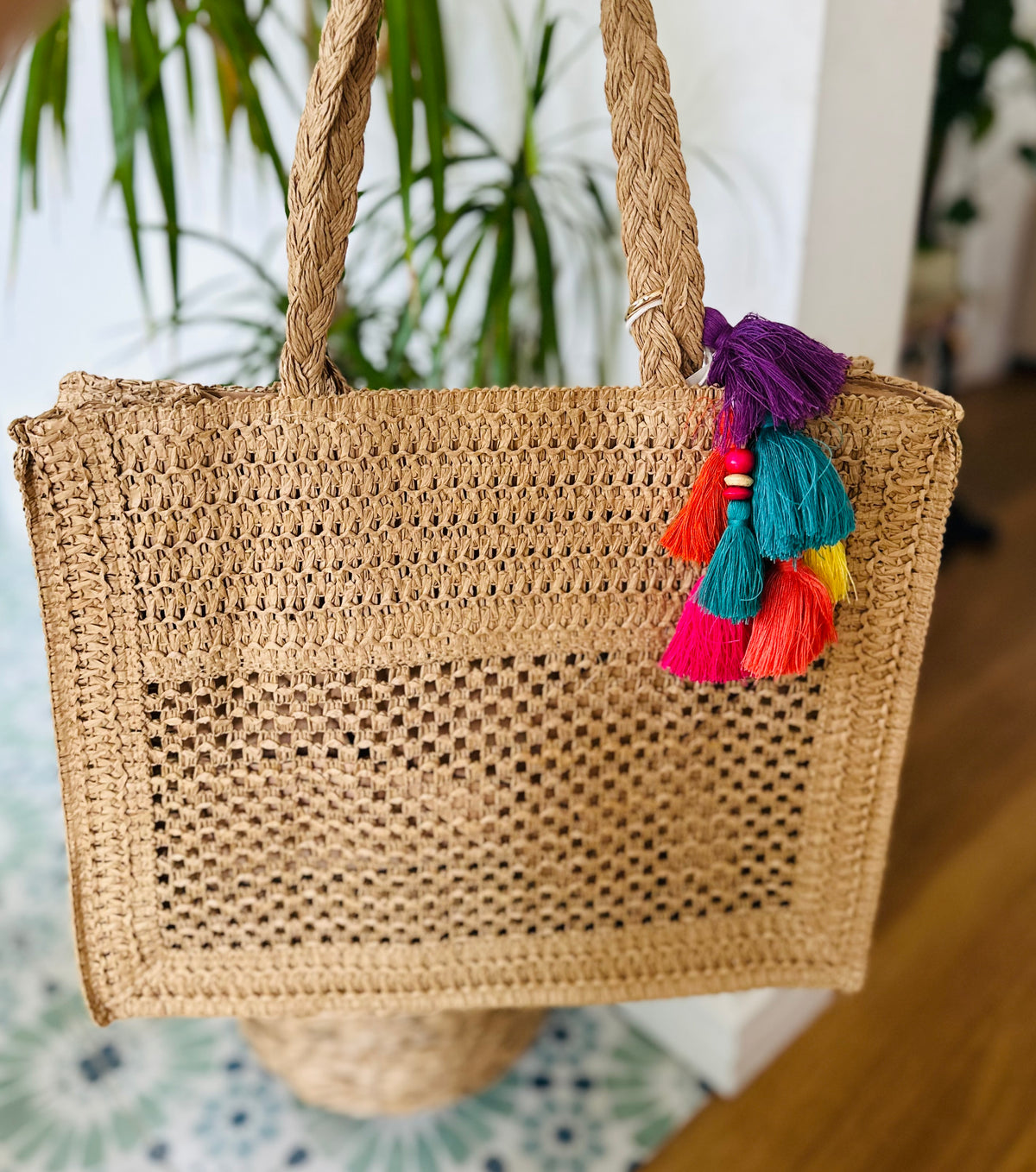 Straw Shopper Bag