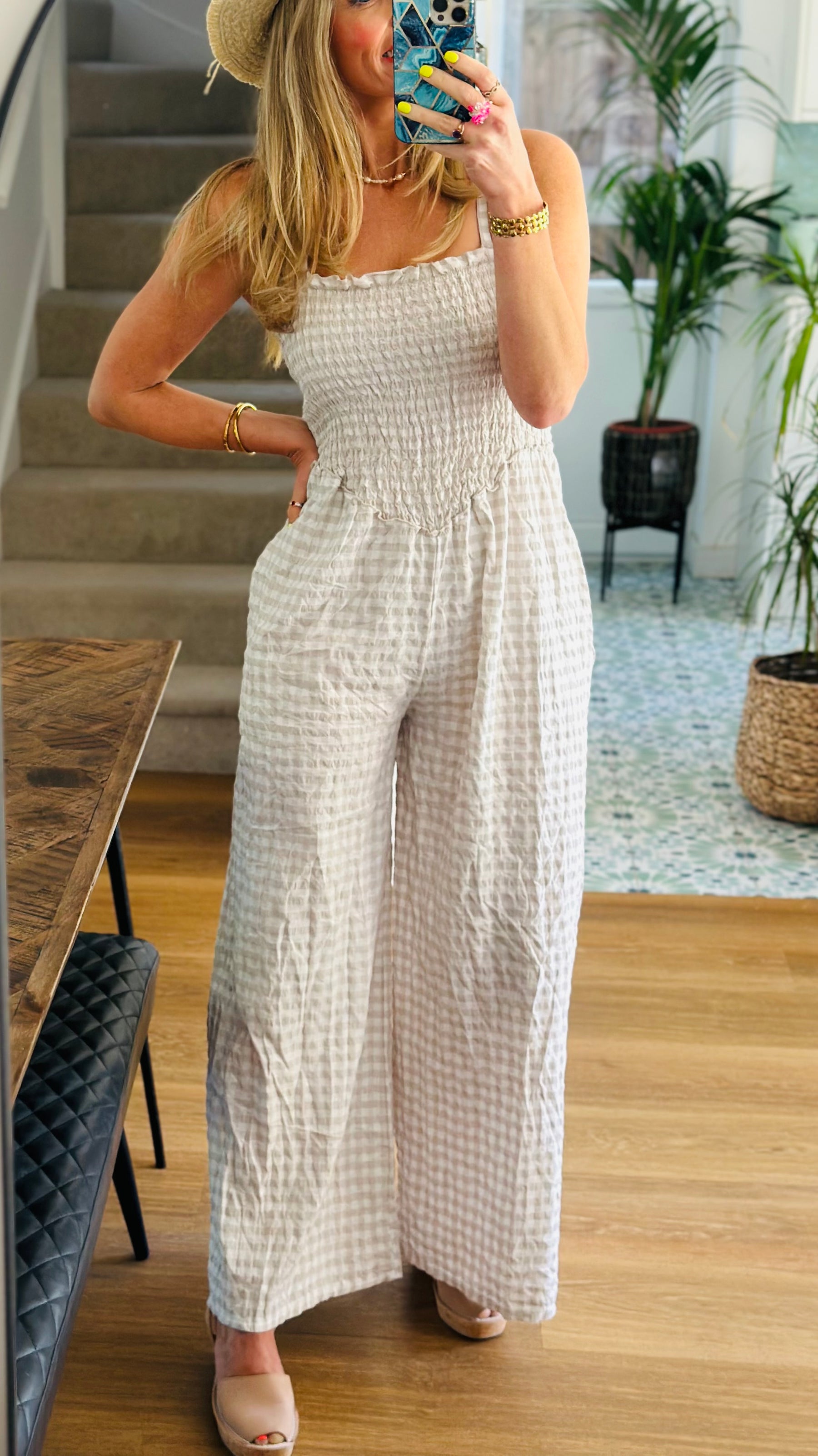 Gingham Jumpsuit