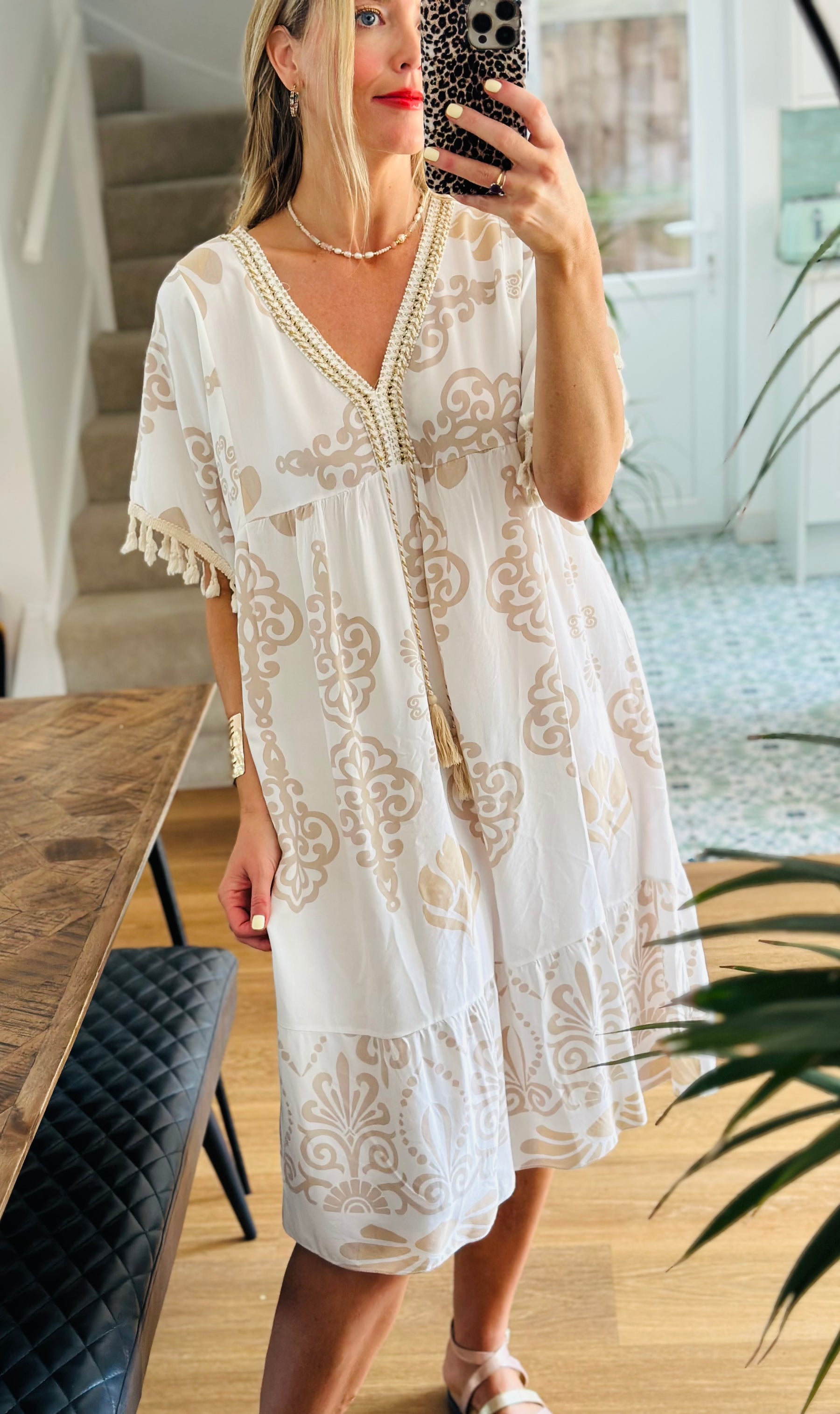 Tassel Sleeve Dress