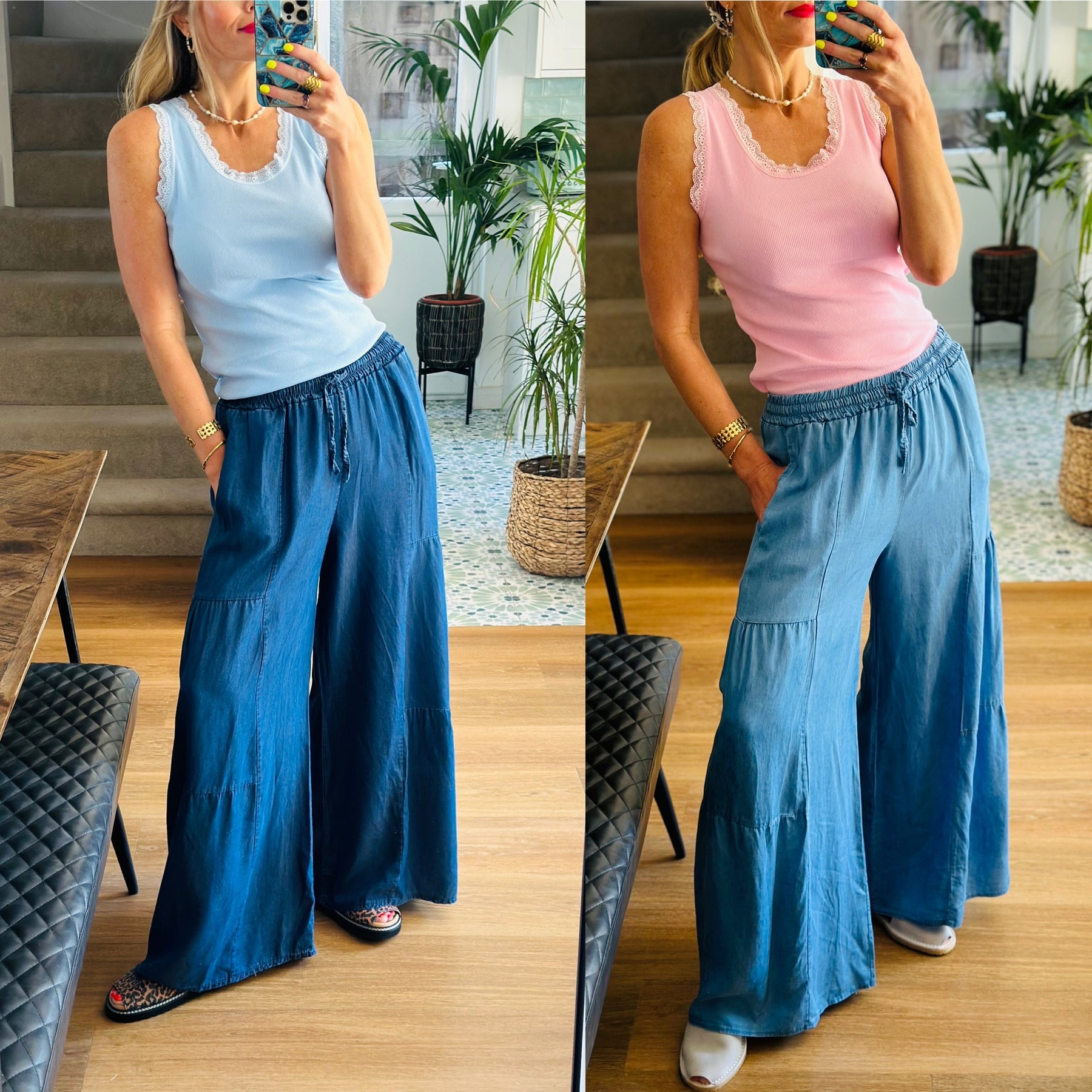 Boho Denim Trousers