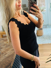 Scalloped Edge Knitted Vest