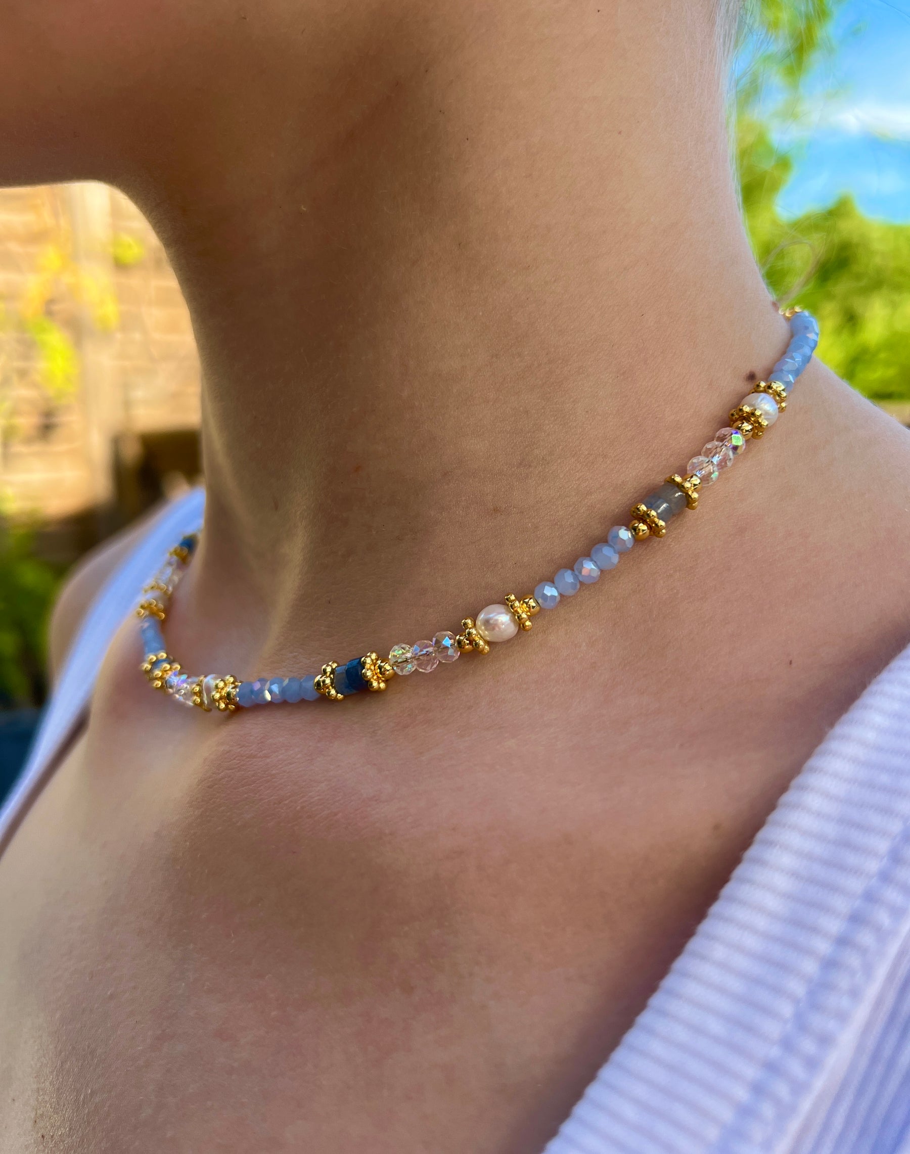 Pearl & Semi Precious Stone Necklace