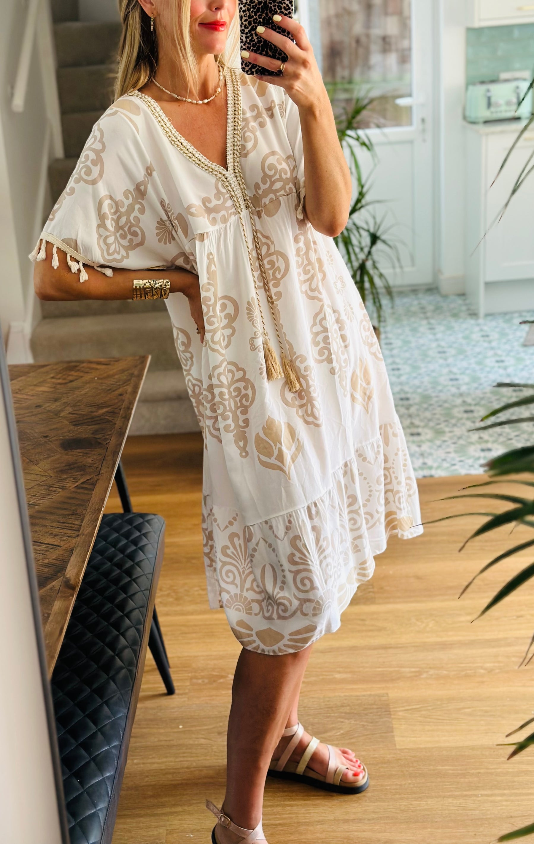 Tassel Sleeve Dress
