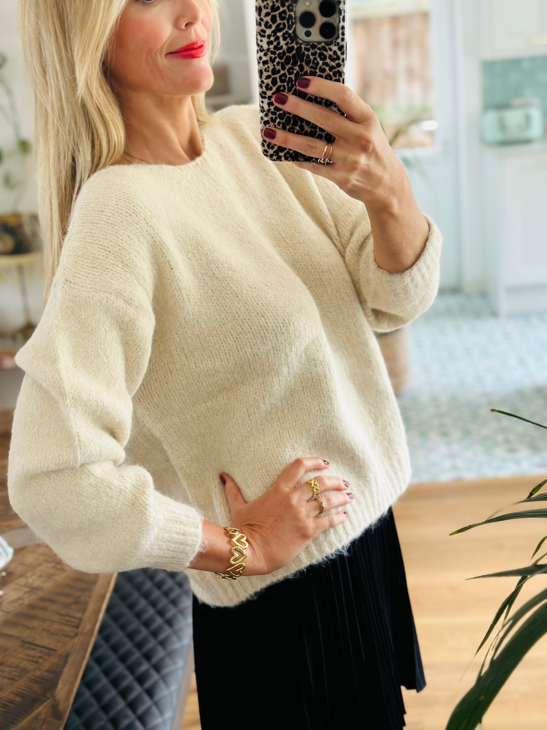 Diamanté Bow Jumper