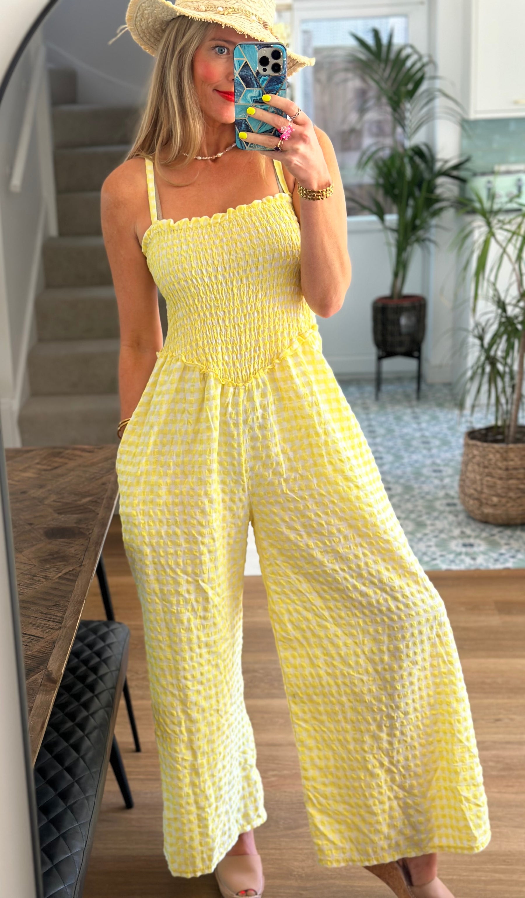 Gingham Jumpsuit