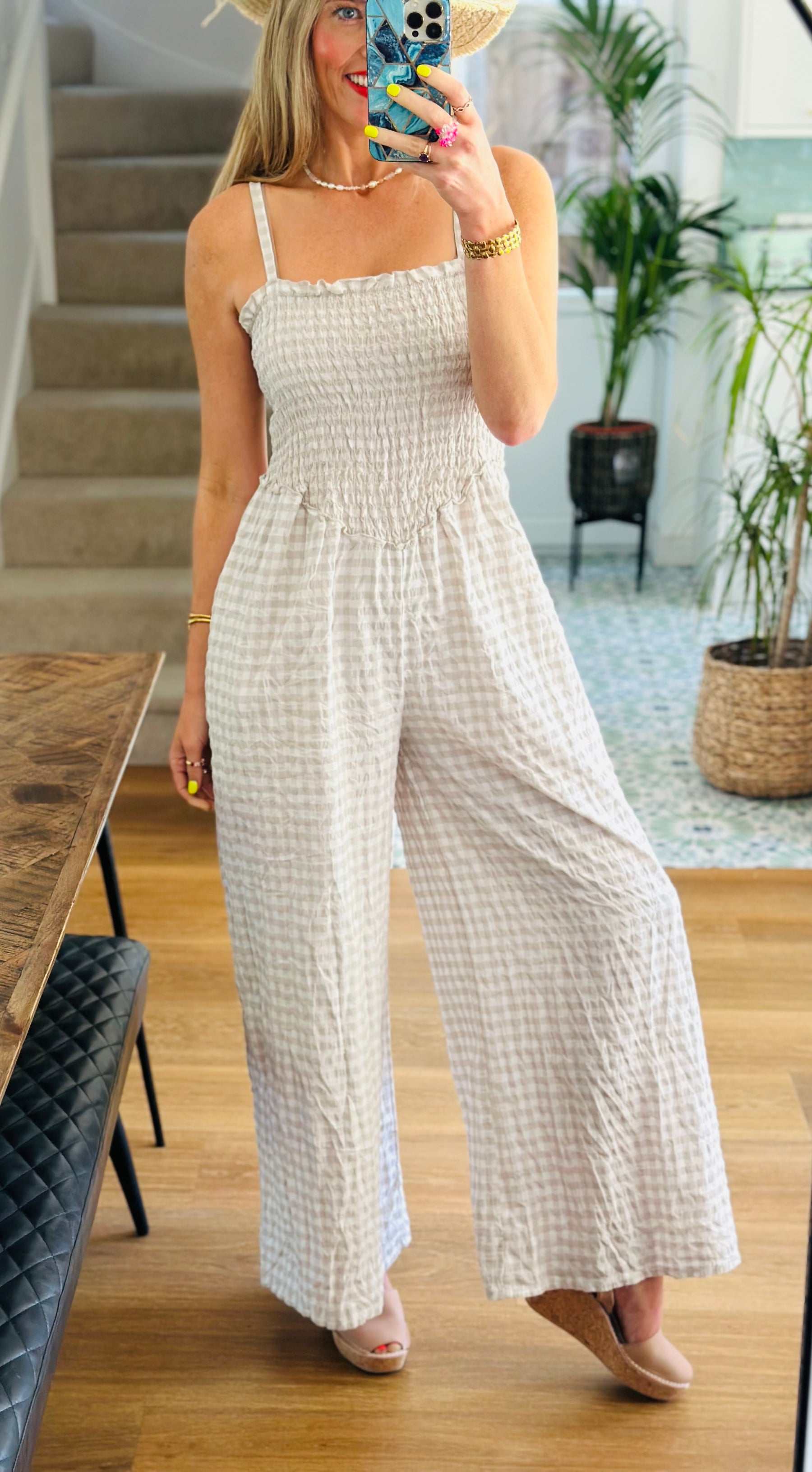 Gingham Jumpsuit