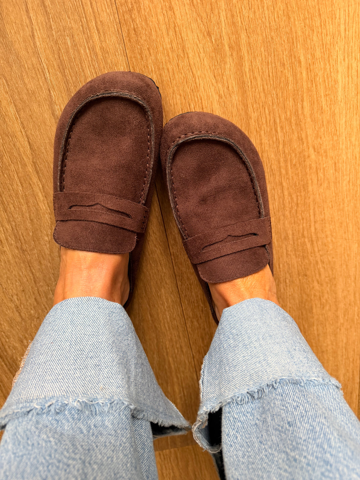 Chocolate Backless Loafer
