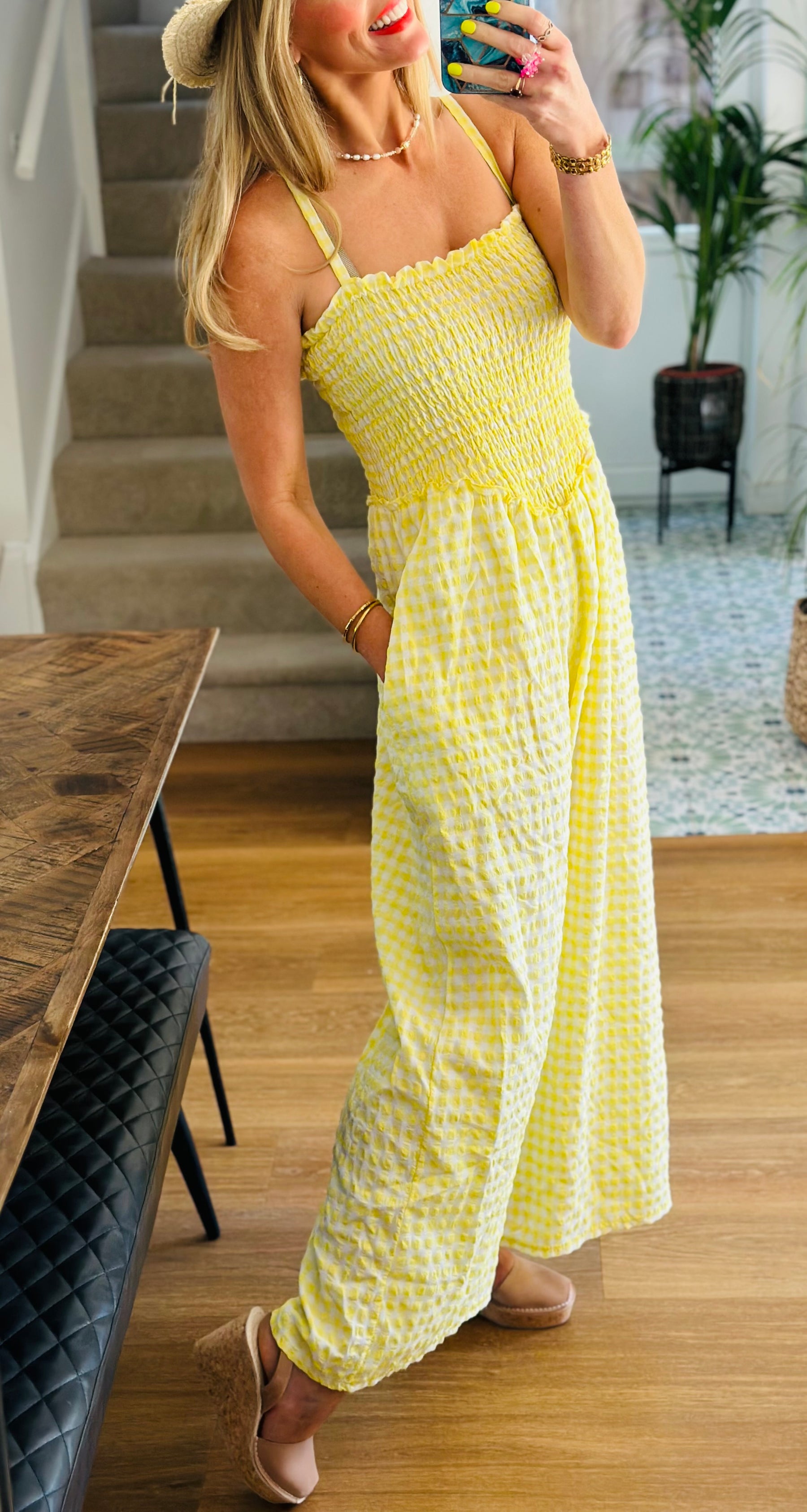 Gingham Jumpsuit