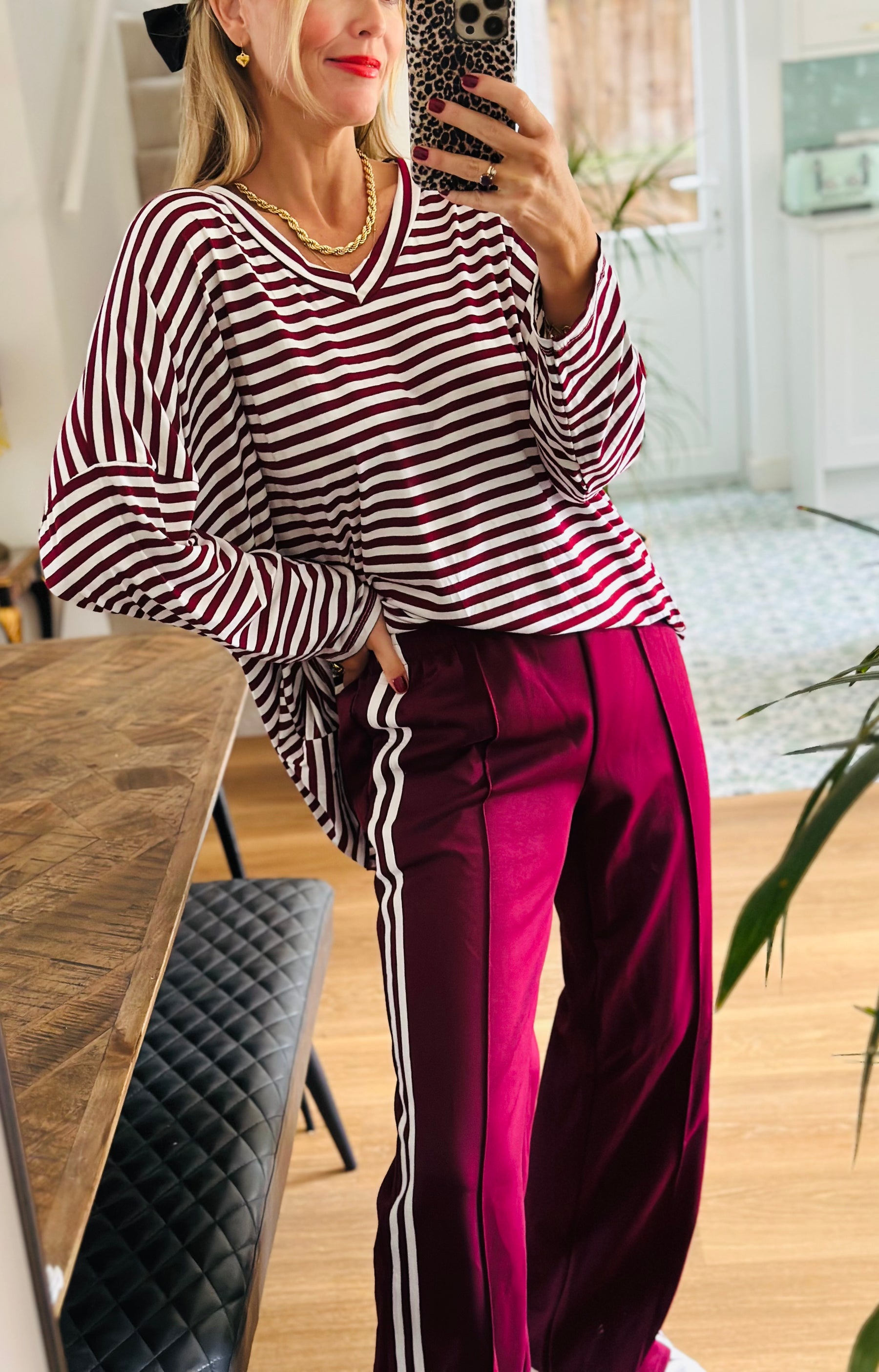 Side Stripe Tracksuit Bottoms