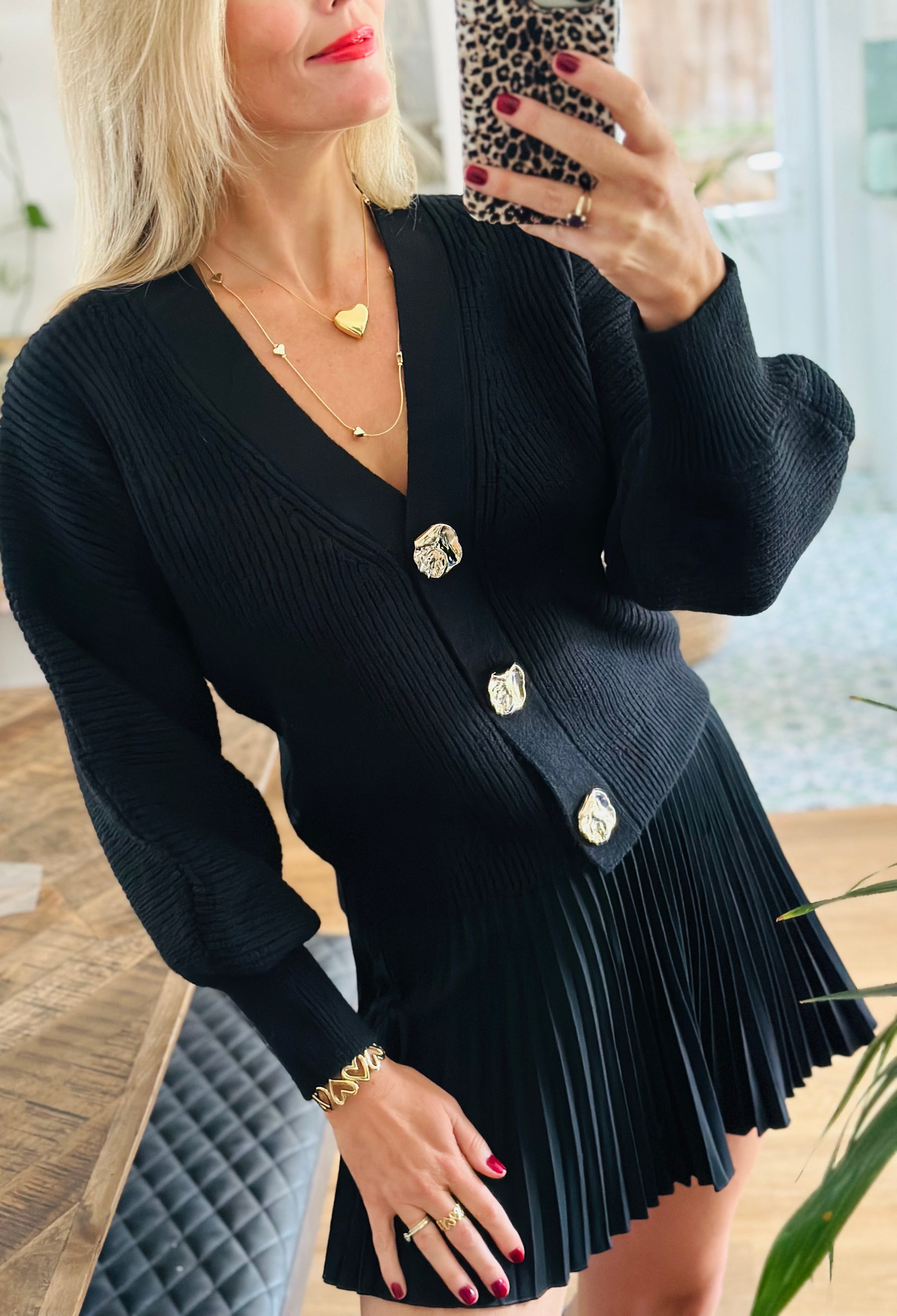 Gold Button Cardigan