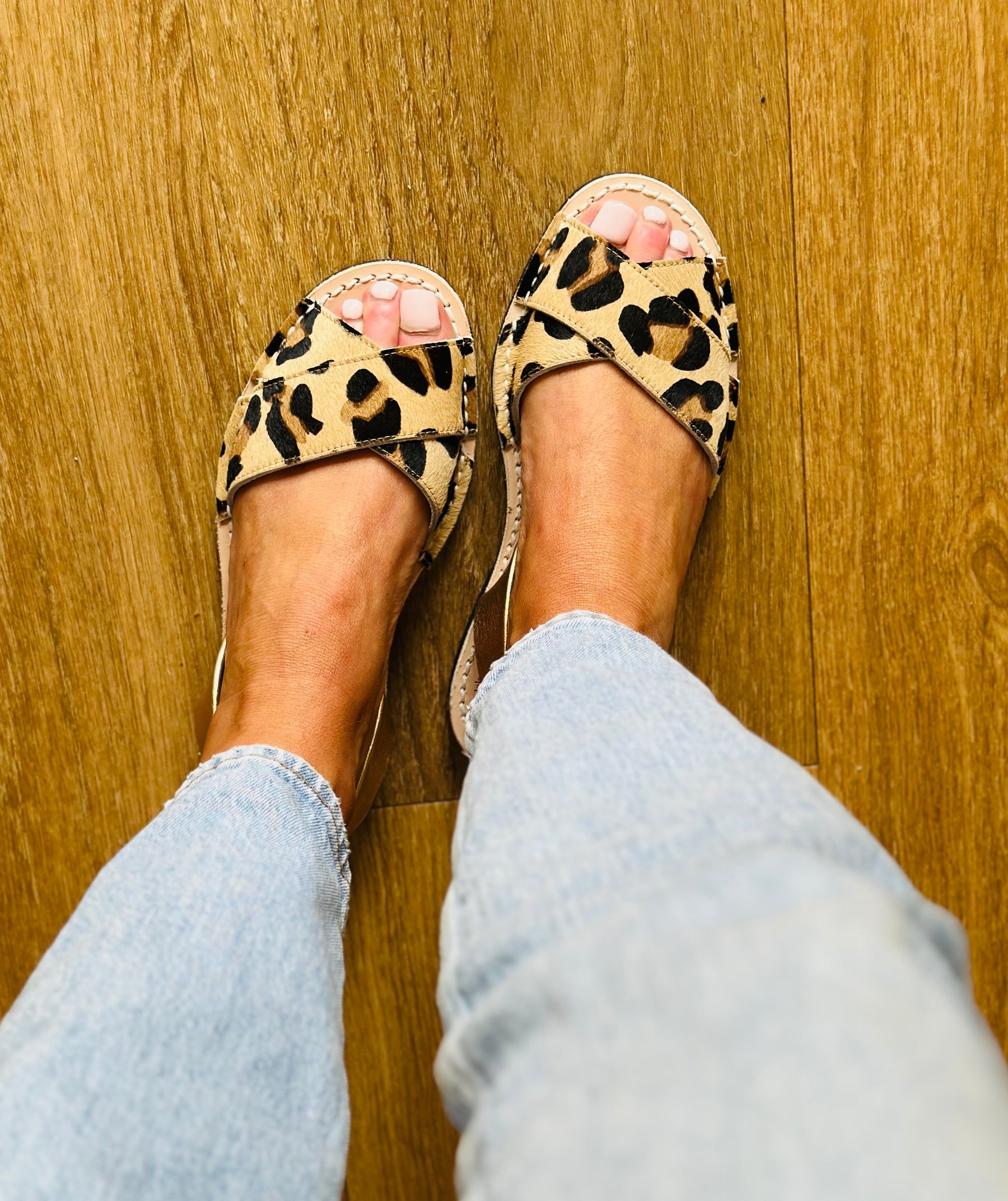 Pattie Leopard Print Peeptoe