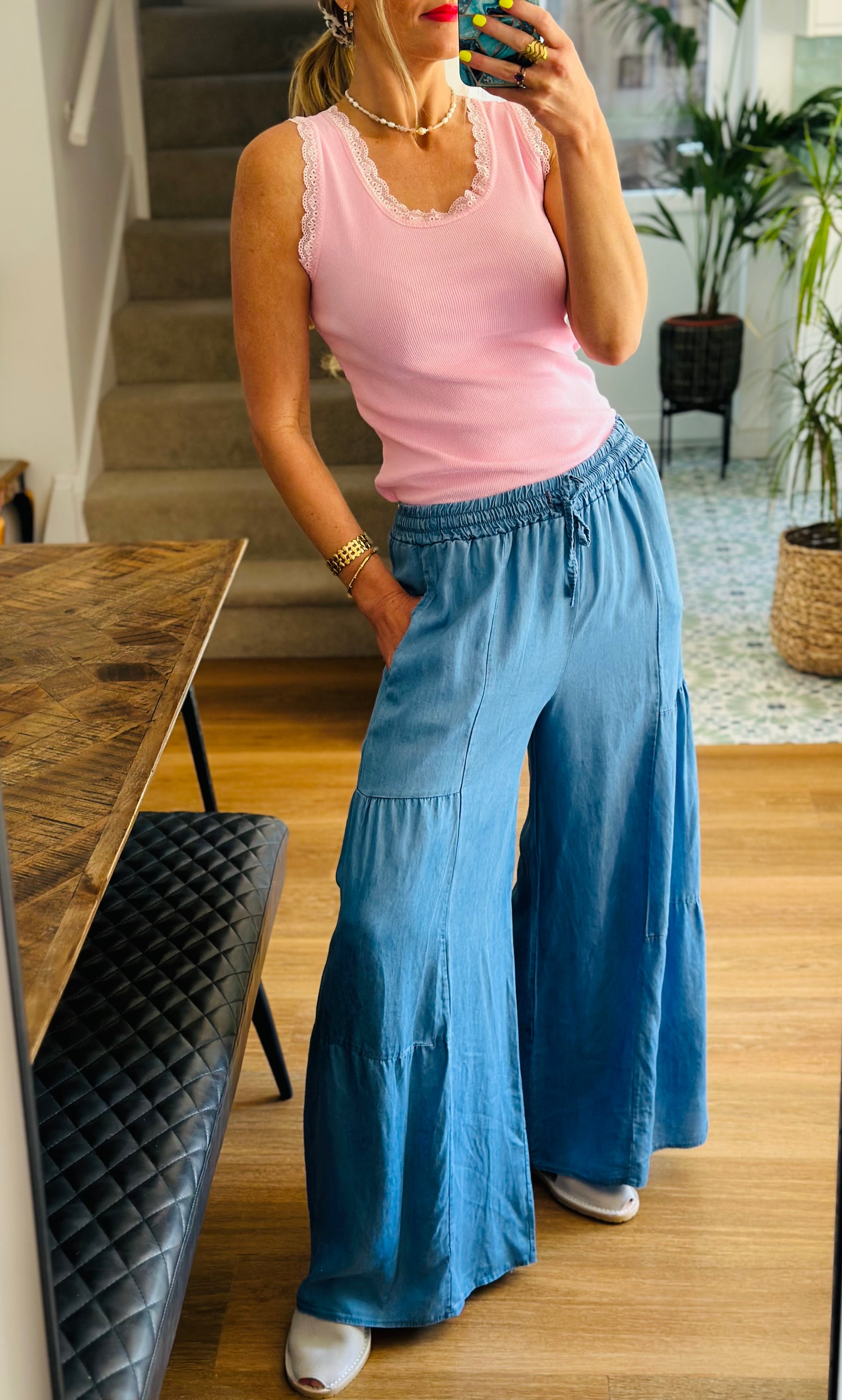 Boho Denim Trousers