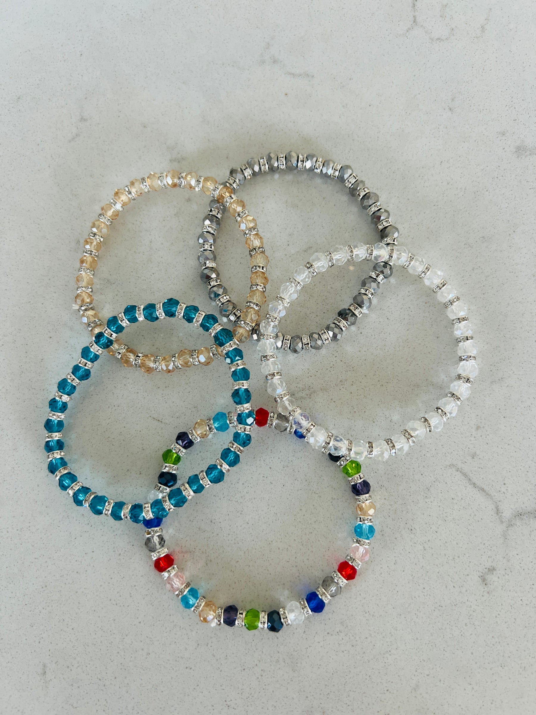 Glass Bead Stretch Bracelets