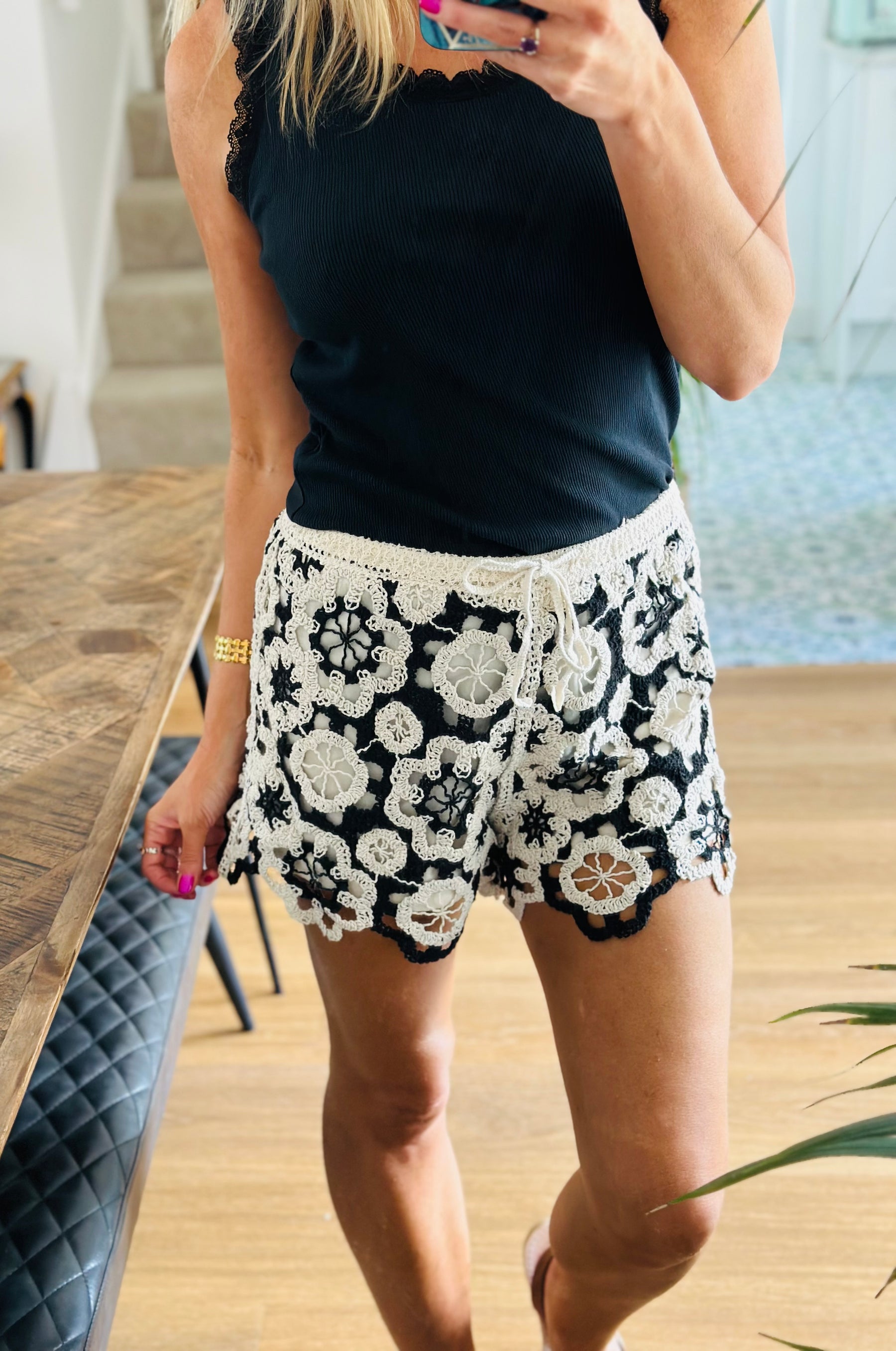 Crochet Shorts Set