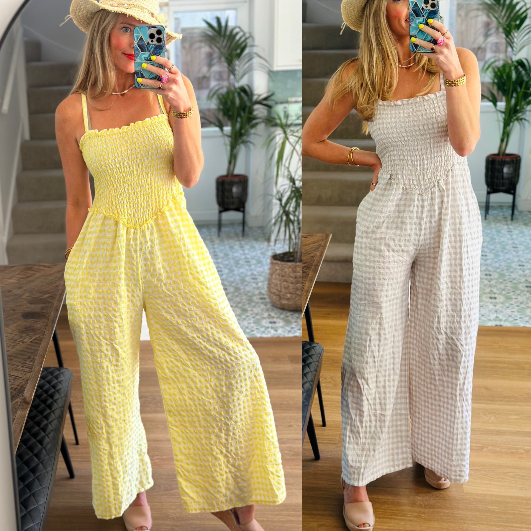 Gingham Jumpsuit