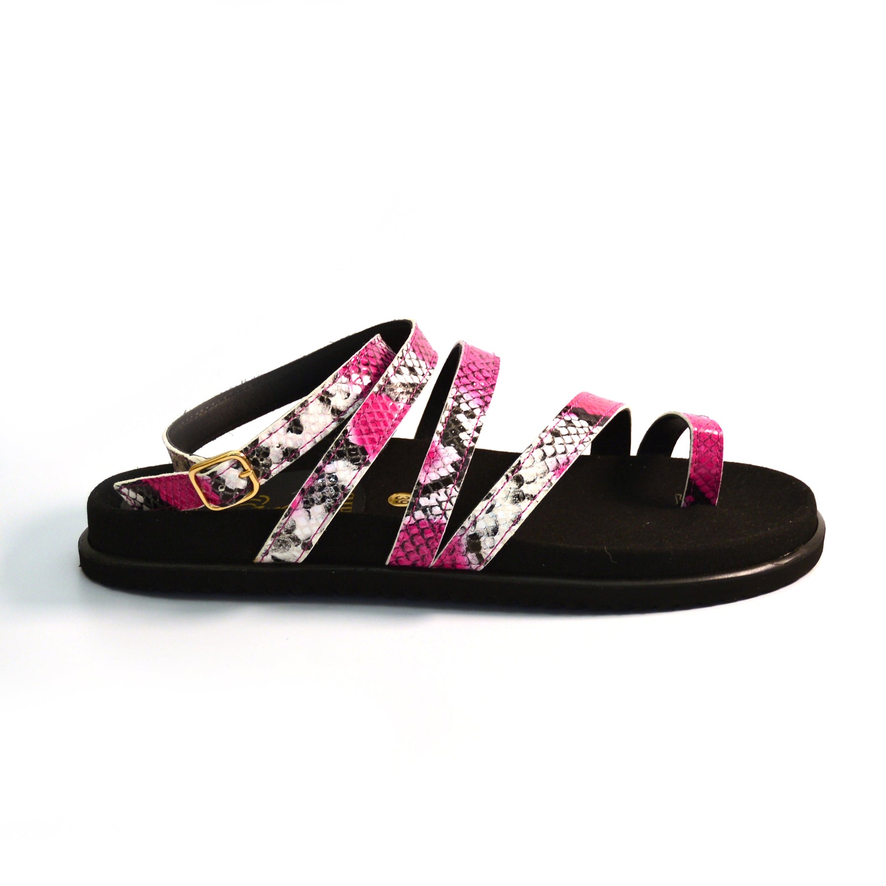 Press Sample Antigua snakeprint gladiator sandals