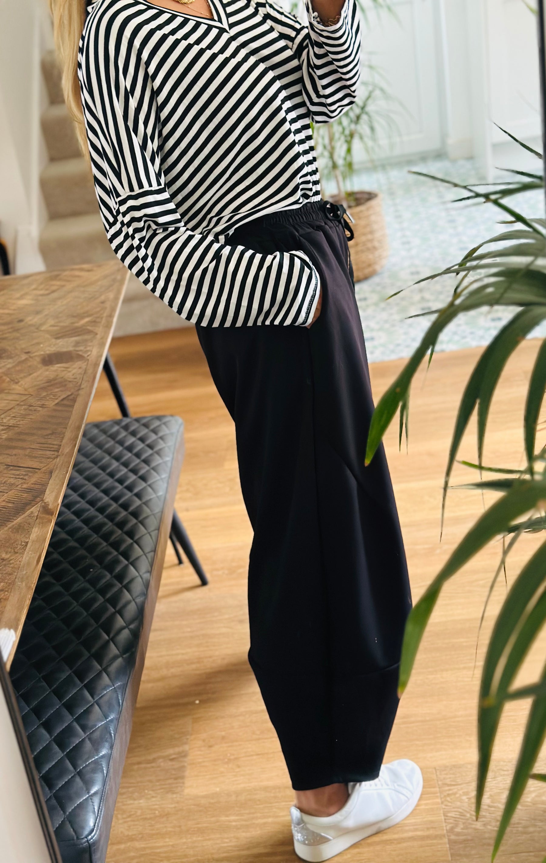 Barrel Leg Trousers
