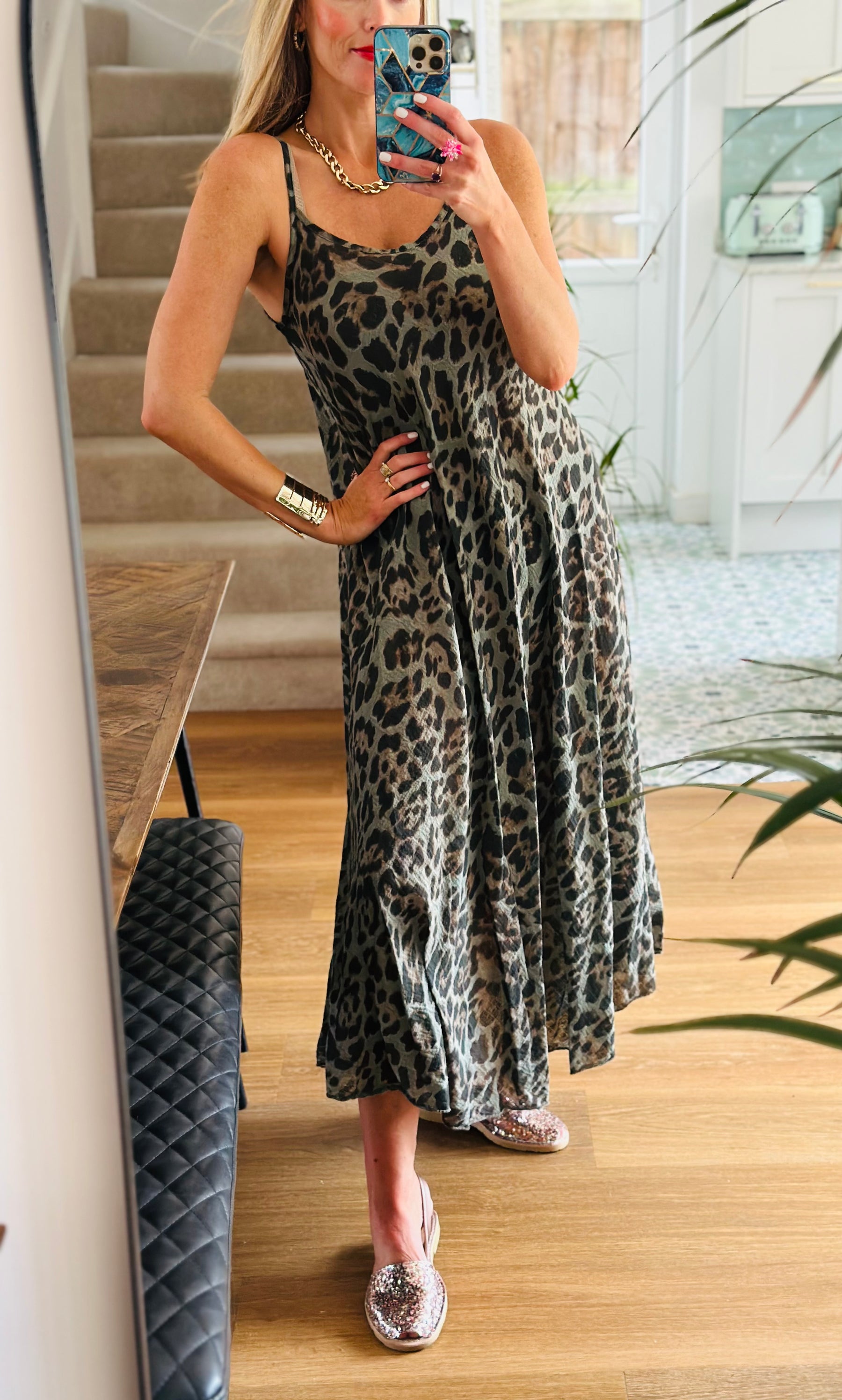 Leopard Print Maxi Dress