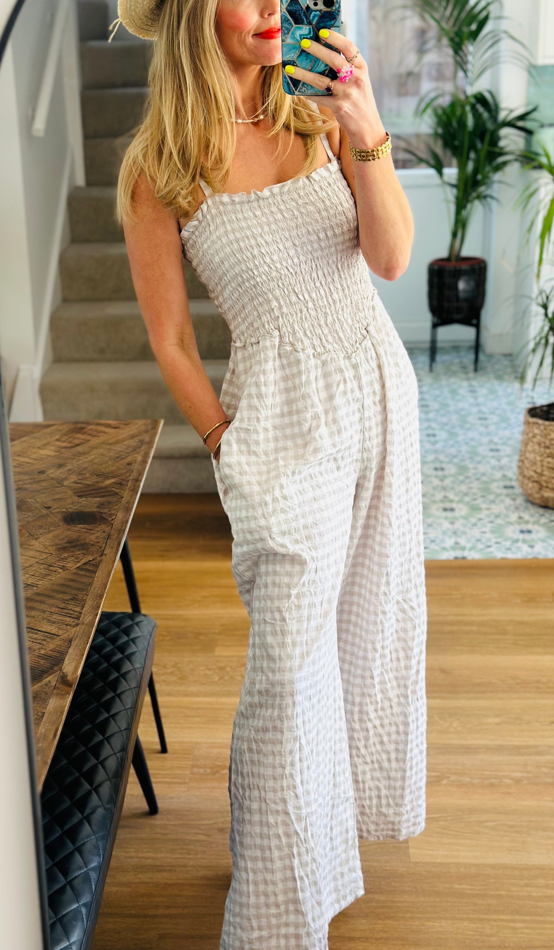 Gingham Jumpsuit