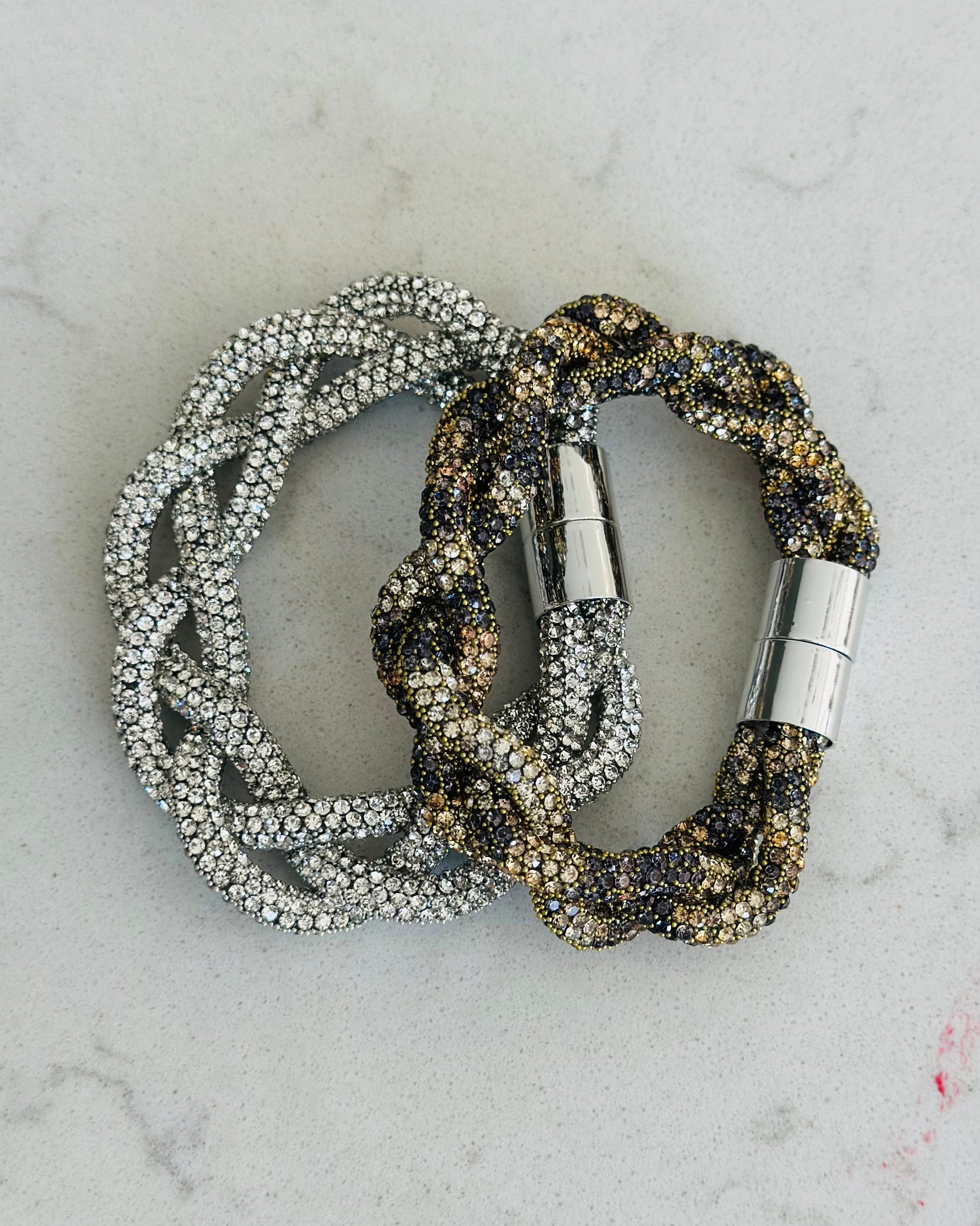 Plaited Diamante Bracelet