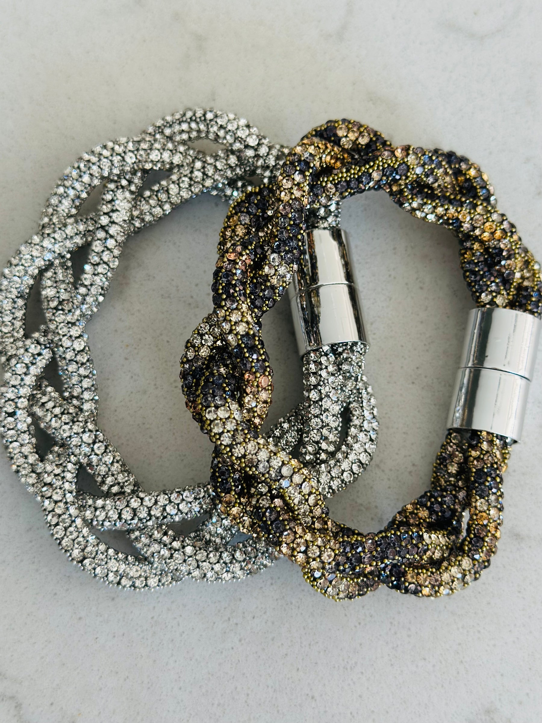 Plaited Diamante Bracelet