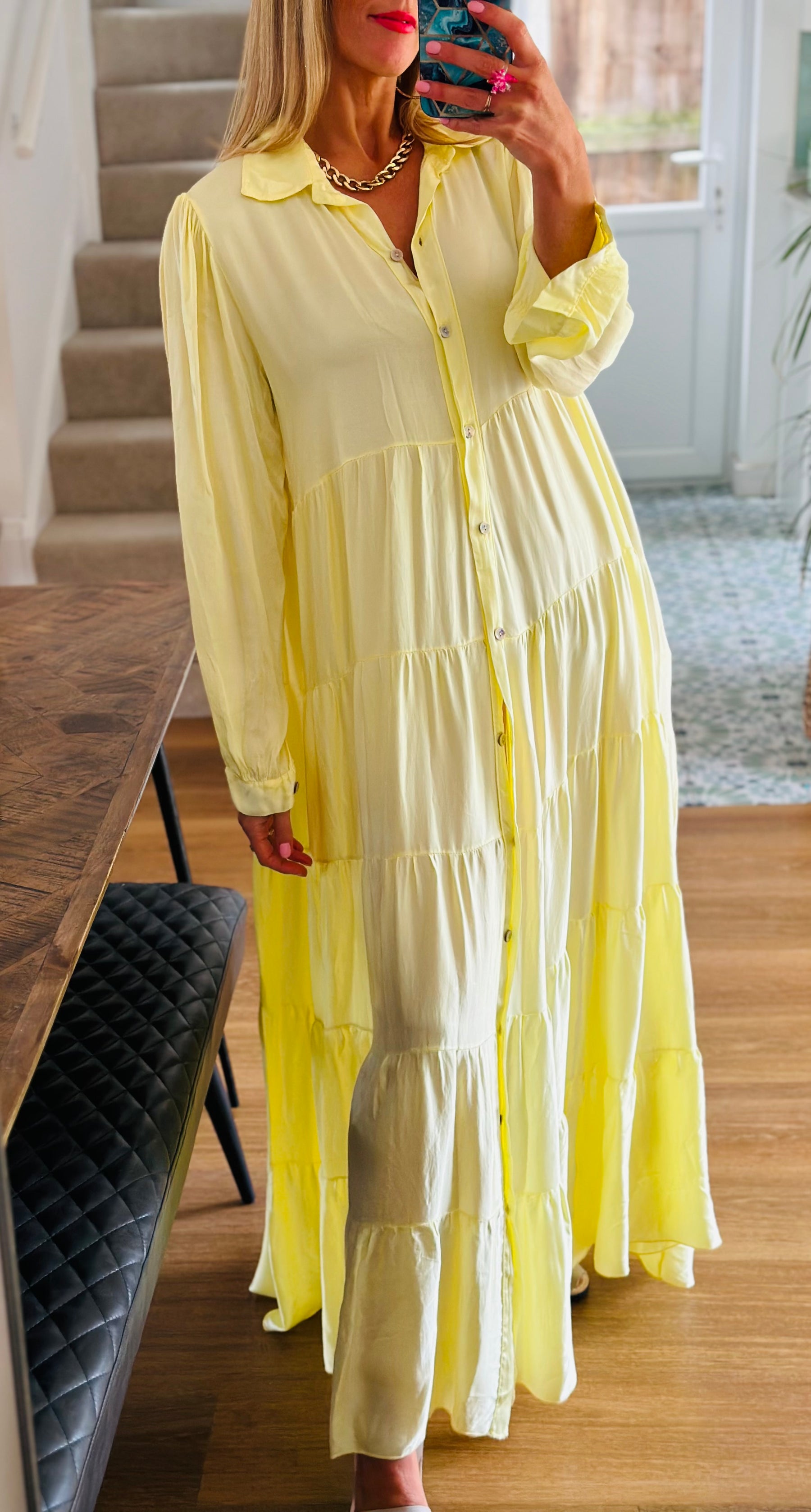 Silk Tiered Maxi Dress