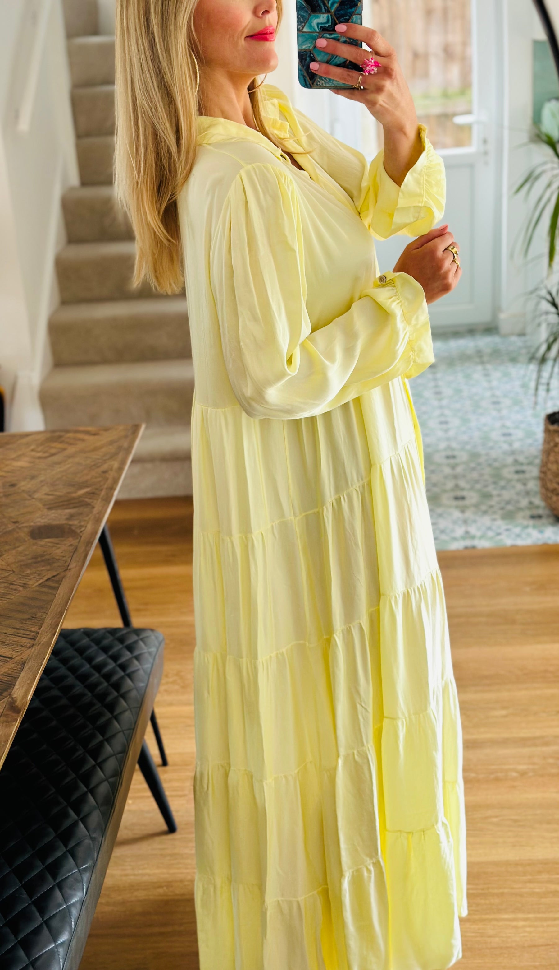 Silk Tiered Maxi Dress