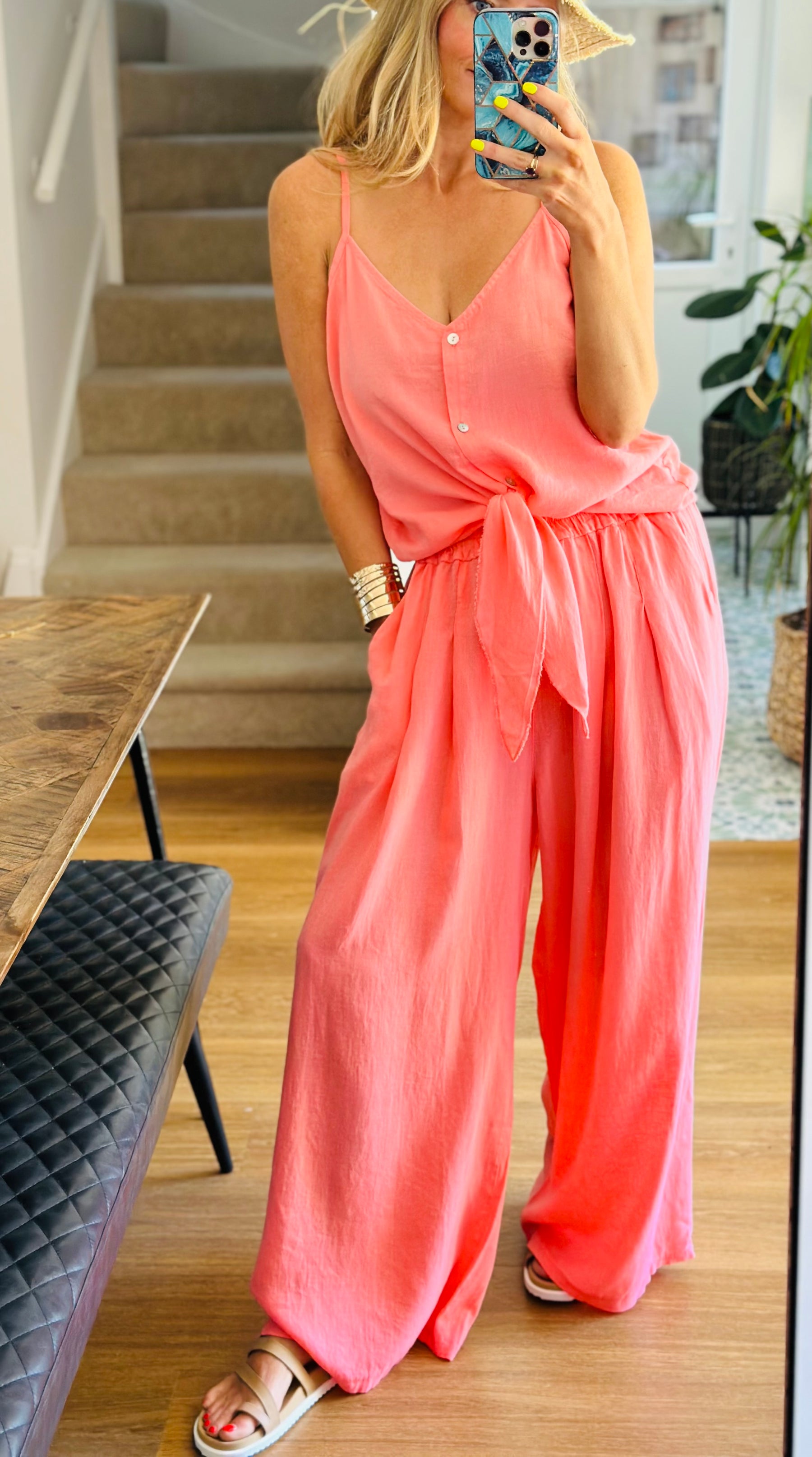 Ibiza Linen Vest Top