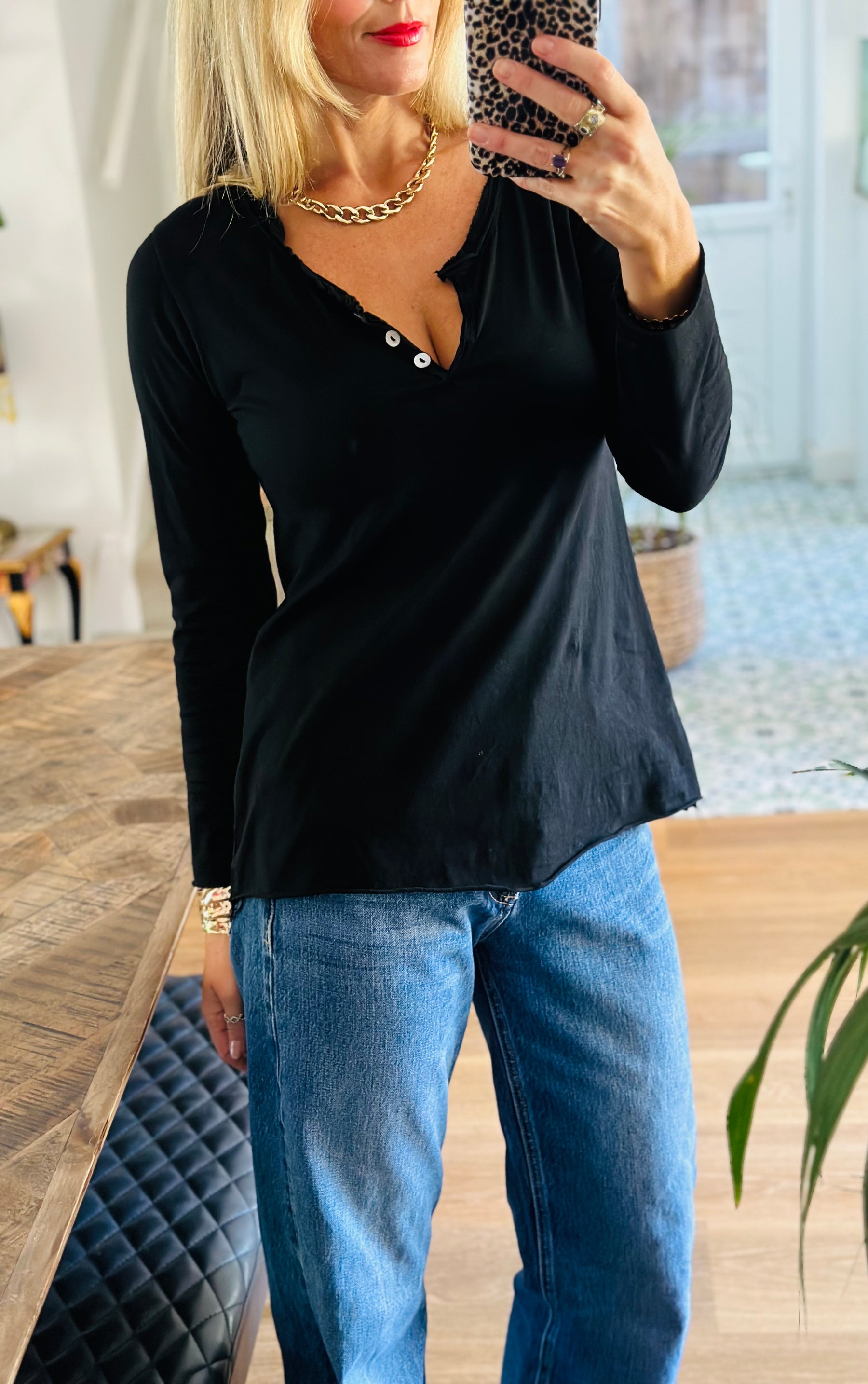 Long Sleeve Cotton T-Shirt