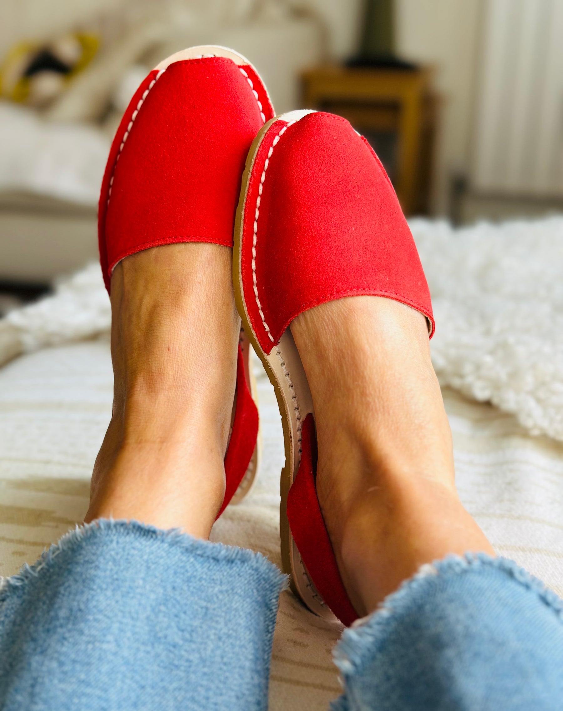SAMPLE SALE Passion Red Avarcas SIZES 36 & 39