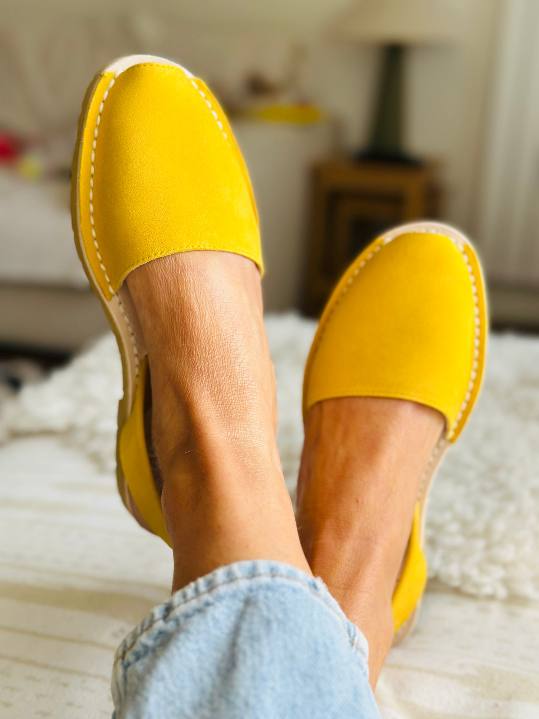 SAMPLE SALE Saffron Yellow Avarcas SIZES 38, 40 & 41