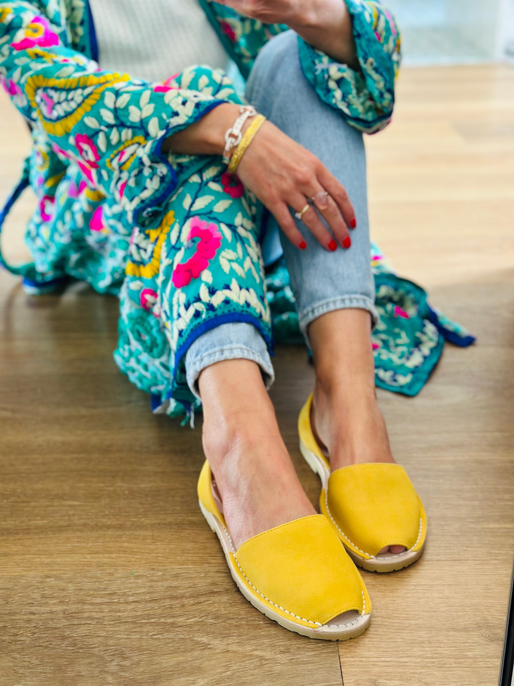 SAMPLE SALE Saffron Yellow Avarcas SIZES 38, 40 & 41