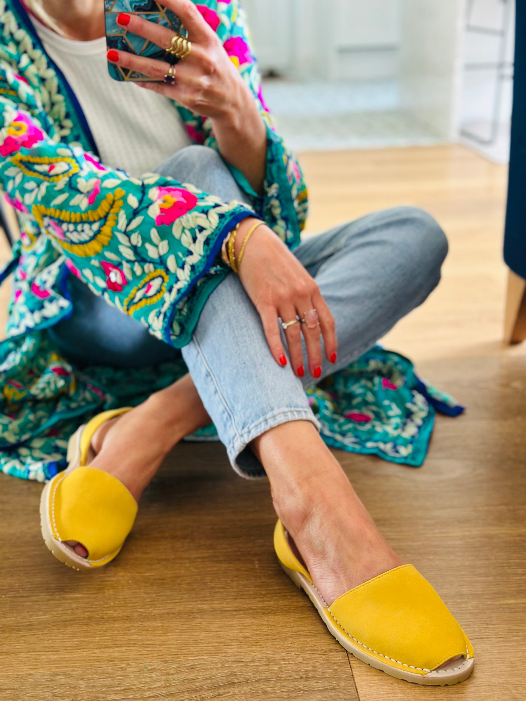 SAMPLE SALE Saffron Yellow Avarcas SIZES 38, 40 & 41