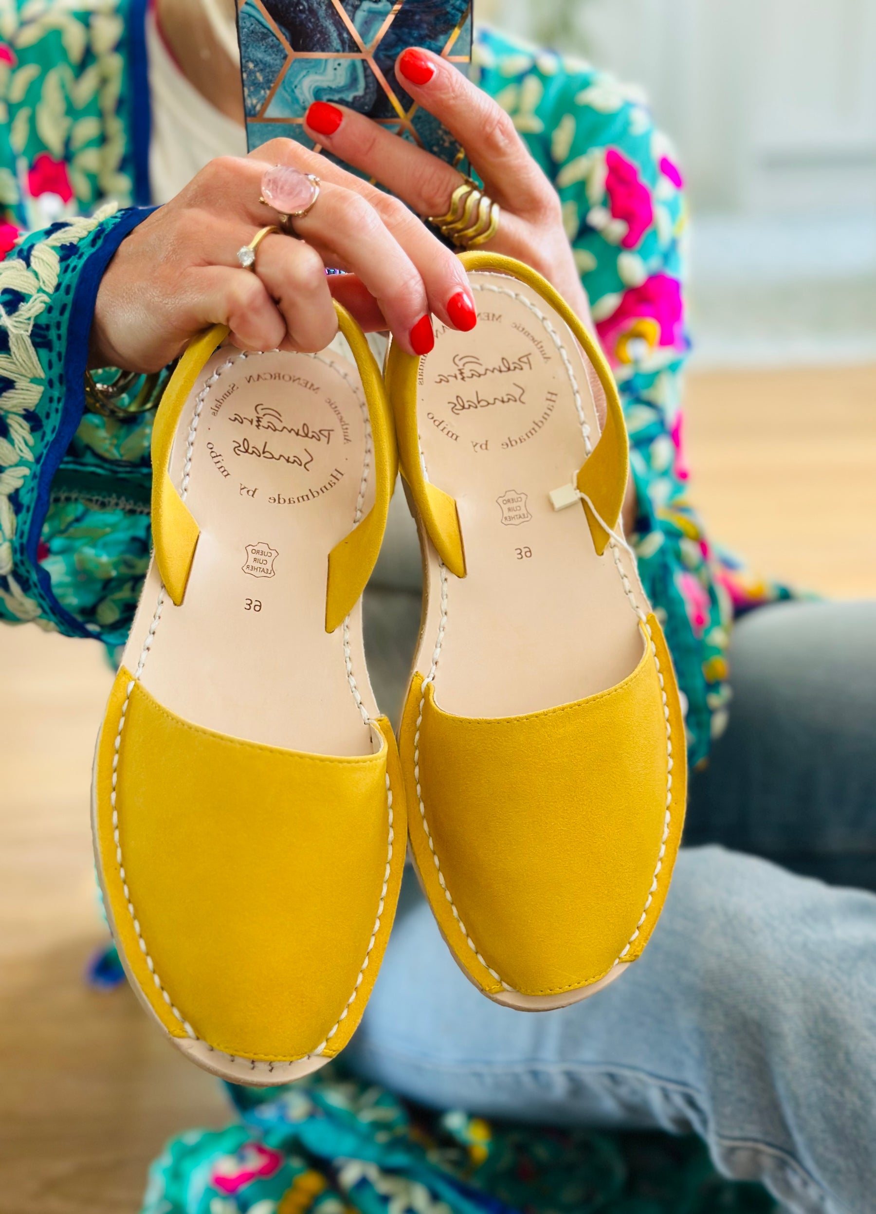 SAMPLE SALE Saffron Yellow Avarcas SIZES 38, 40 & 41