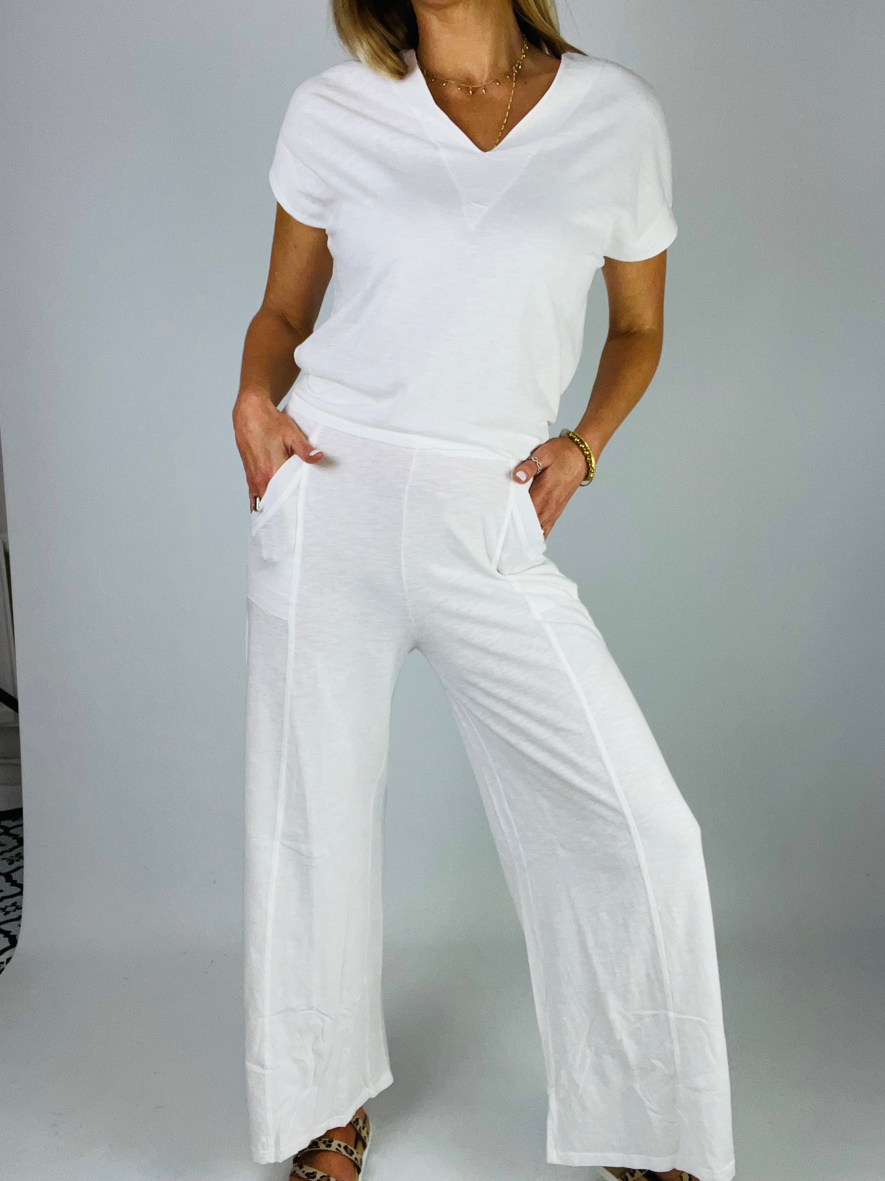 SAMPLE SALE Yoga Trousers White