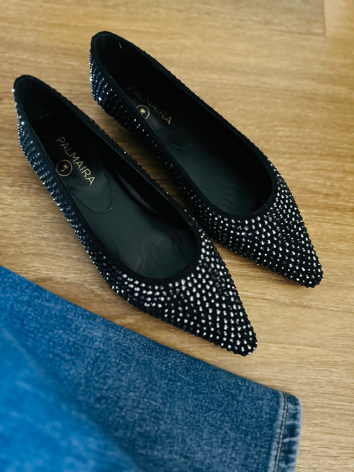 Black Embellished Pumps