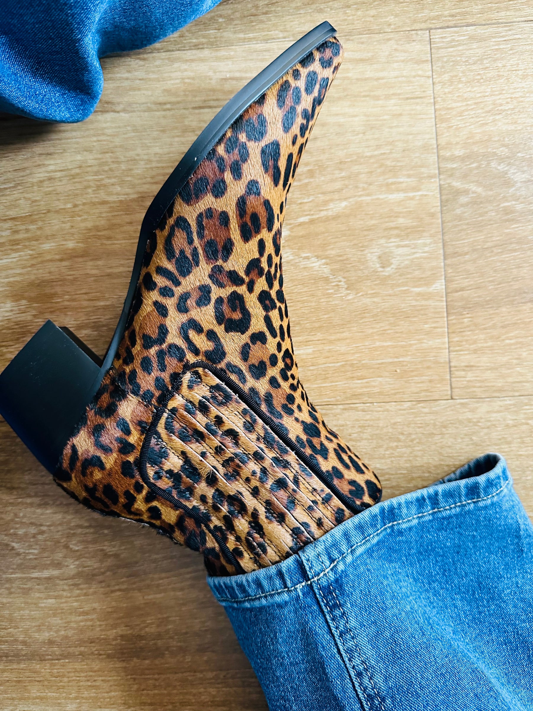 Leopard Cowhide Boots