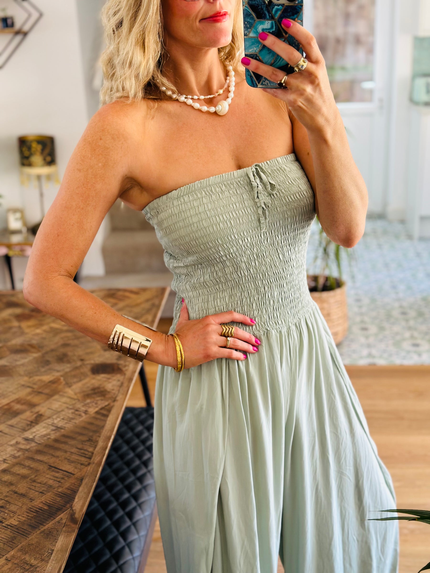 Jumpsuit with split leg