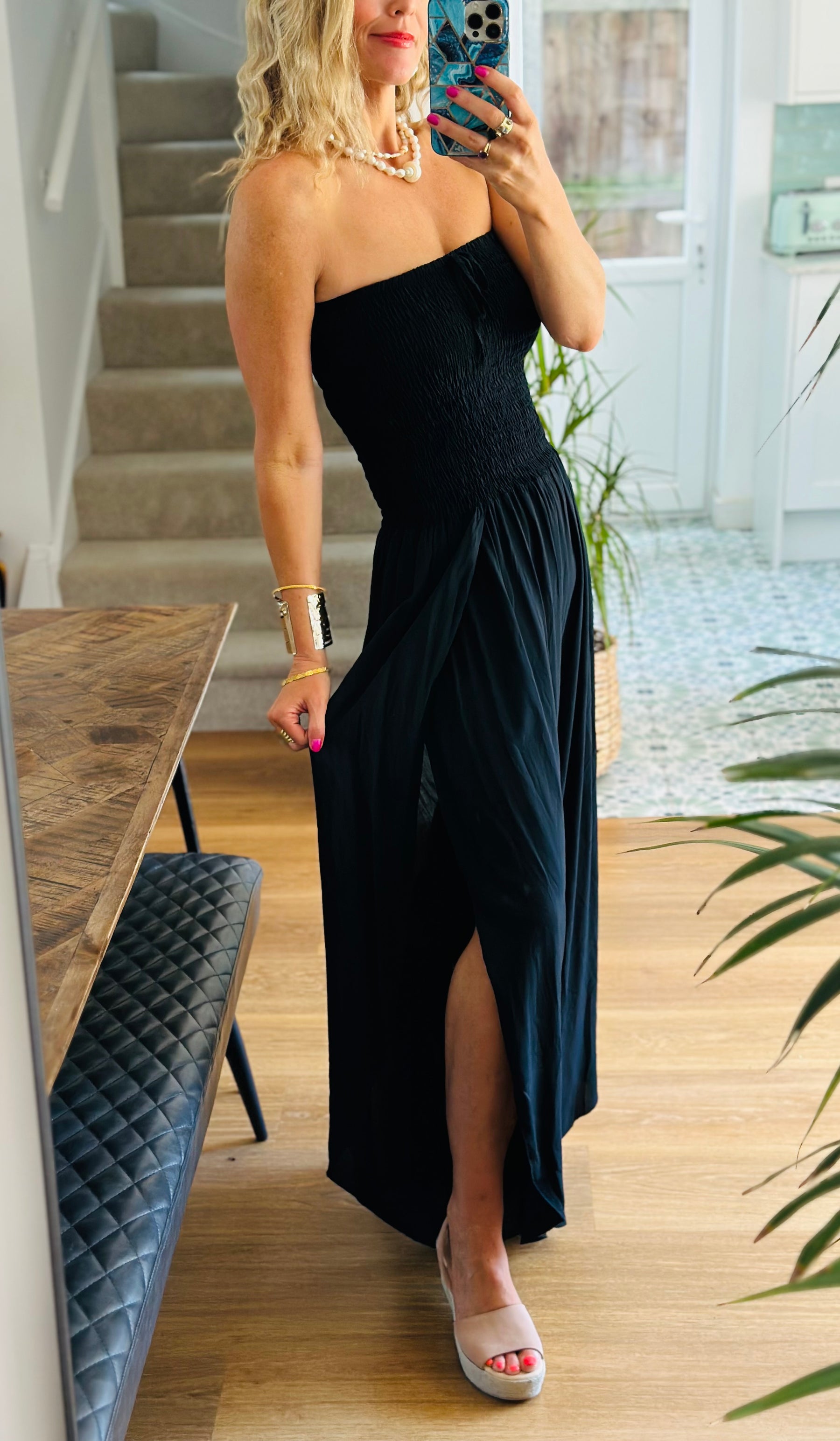 Jumpsuit with split leg