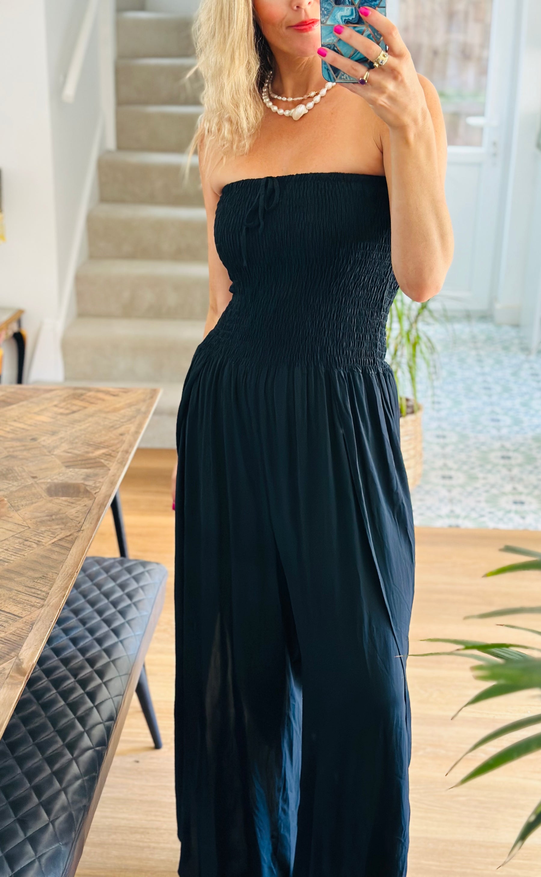 Jumpsuit with split leg