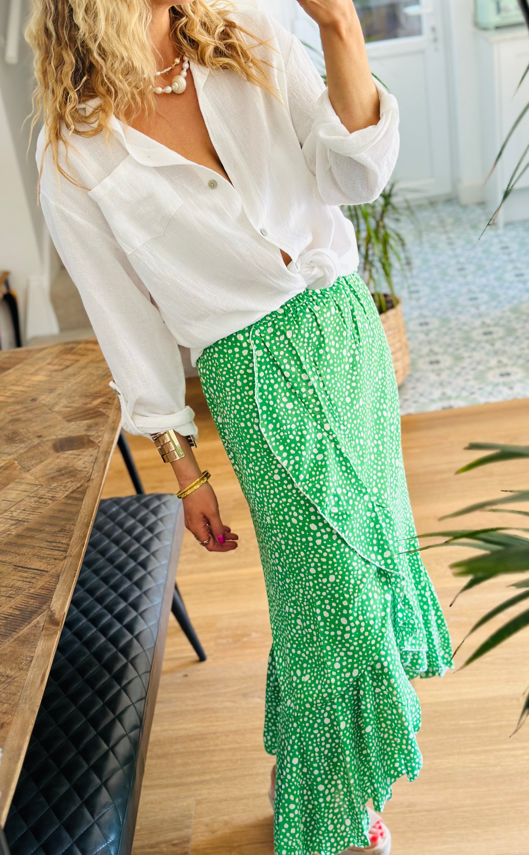 Ditsy Print Midi Skirts