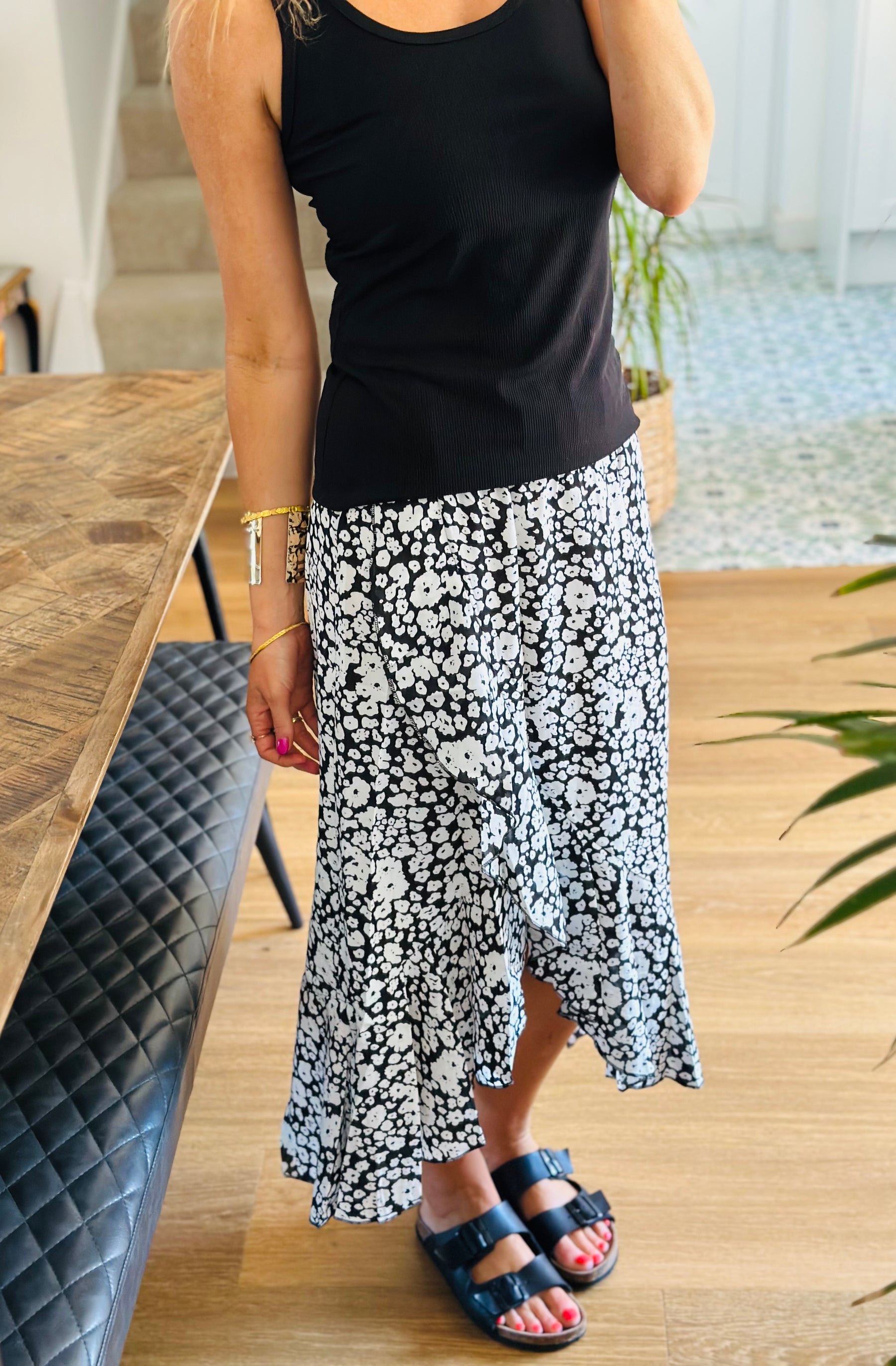 Ditsy Print Midi Skirts