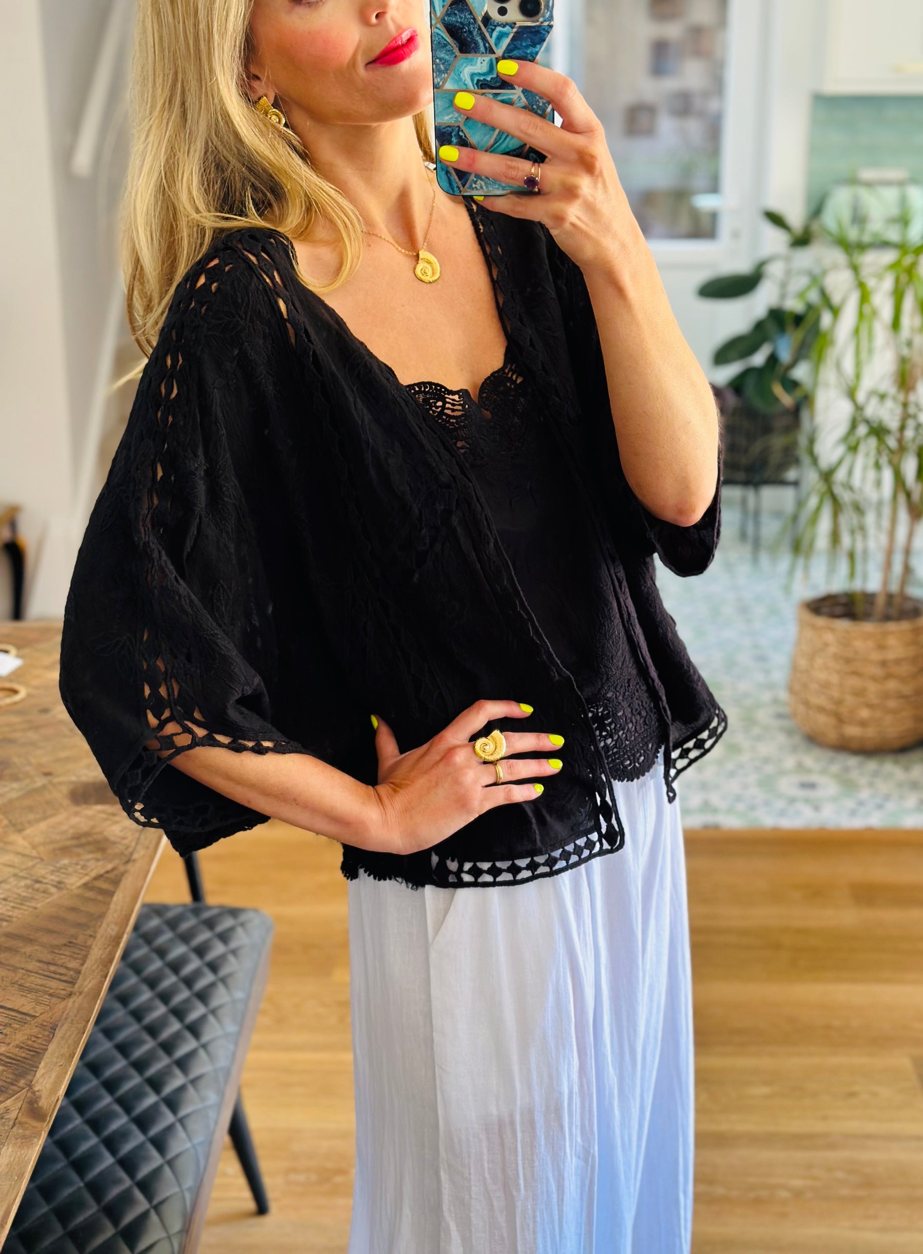 Crochet folk Cardigan