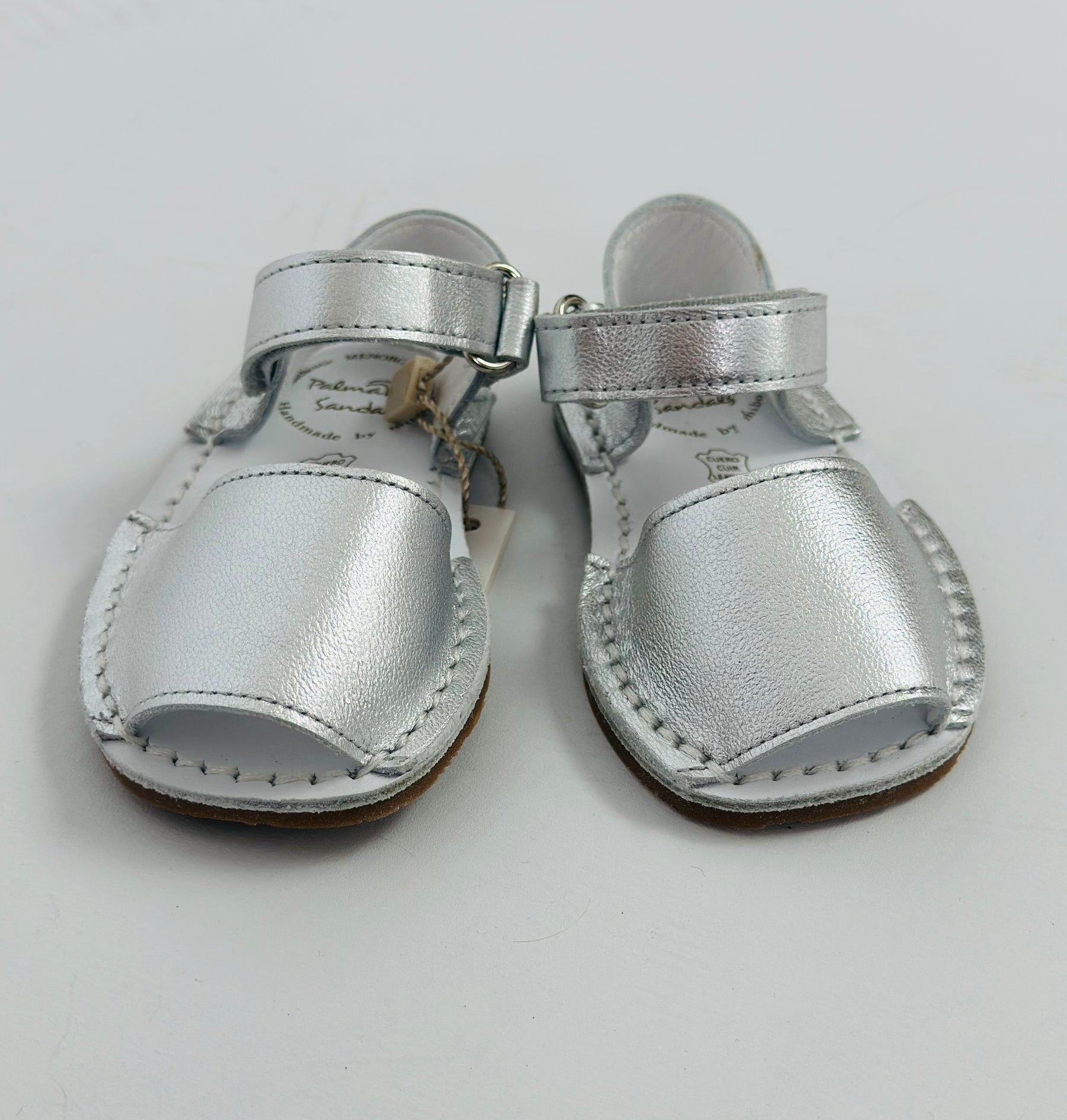 Silver Leather Leather Soft-sole