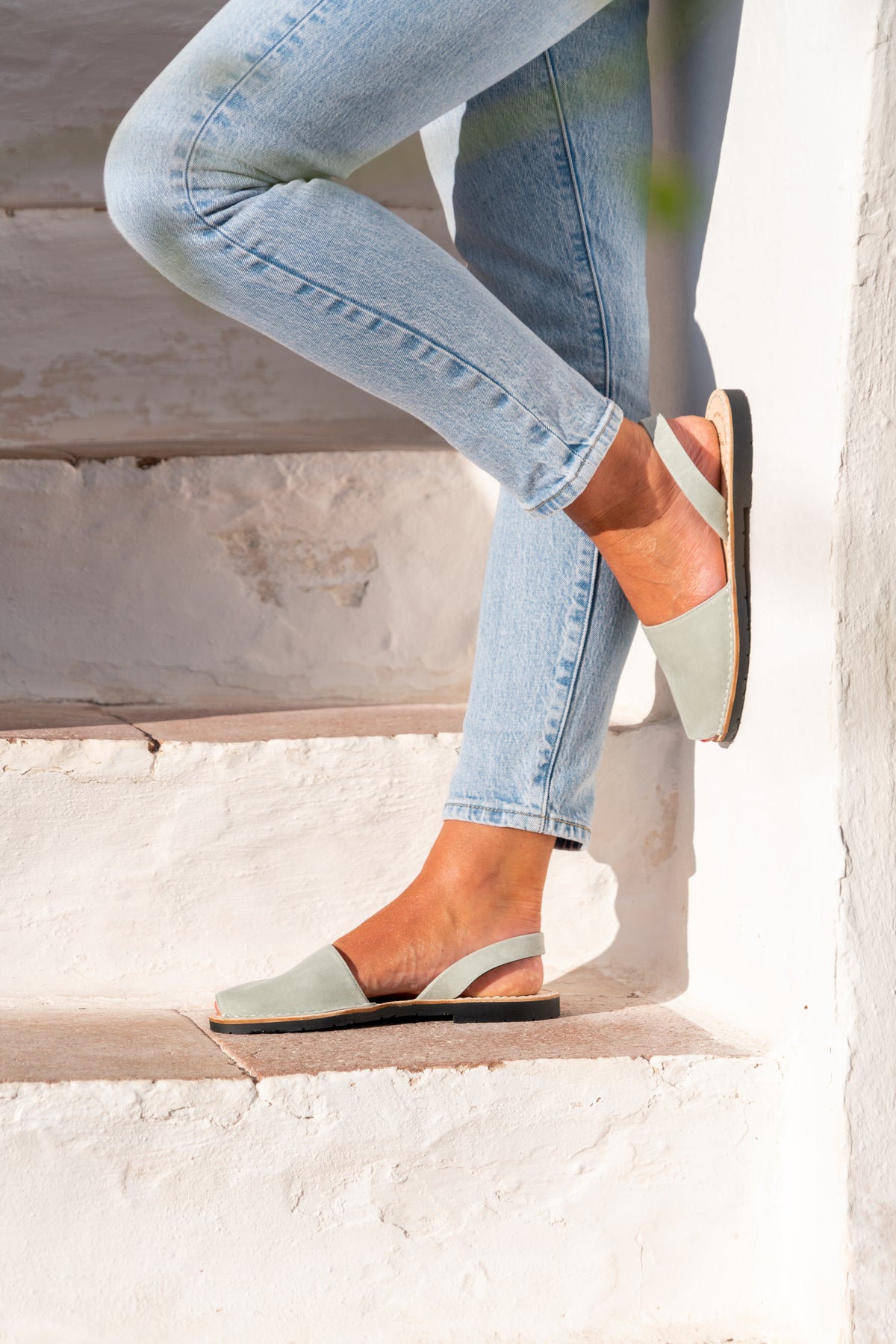 sage green spanish menorcan avarcas sandals