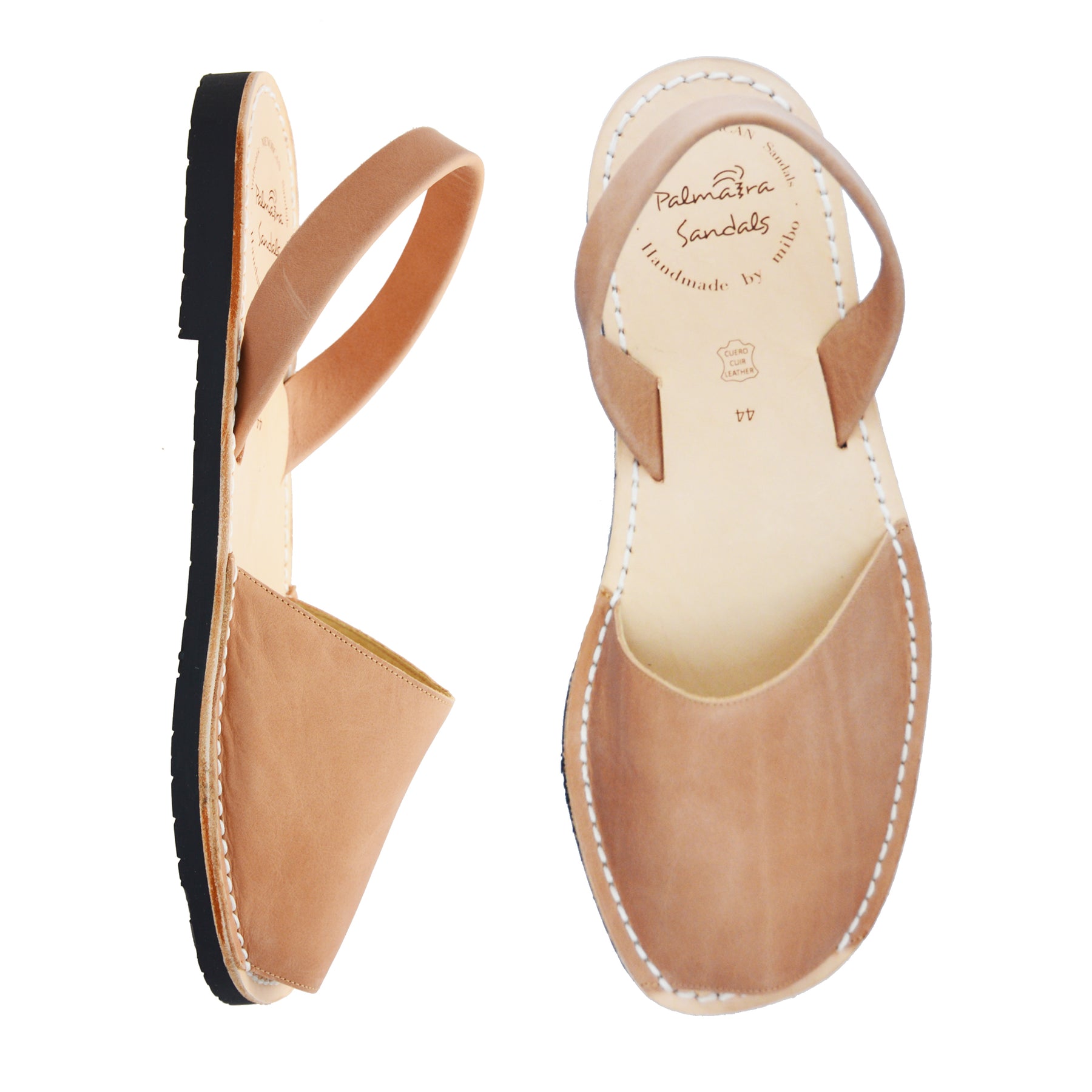 Mens avarcas tan leather sandals